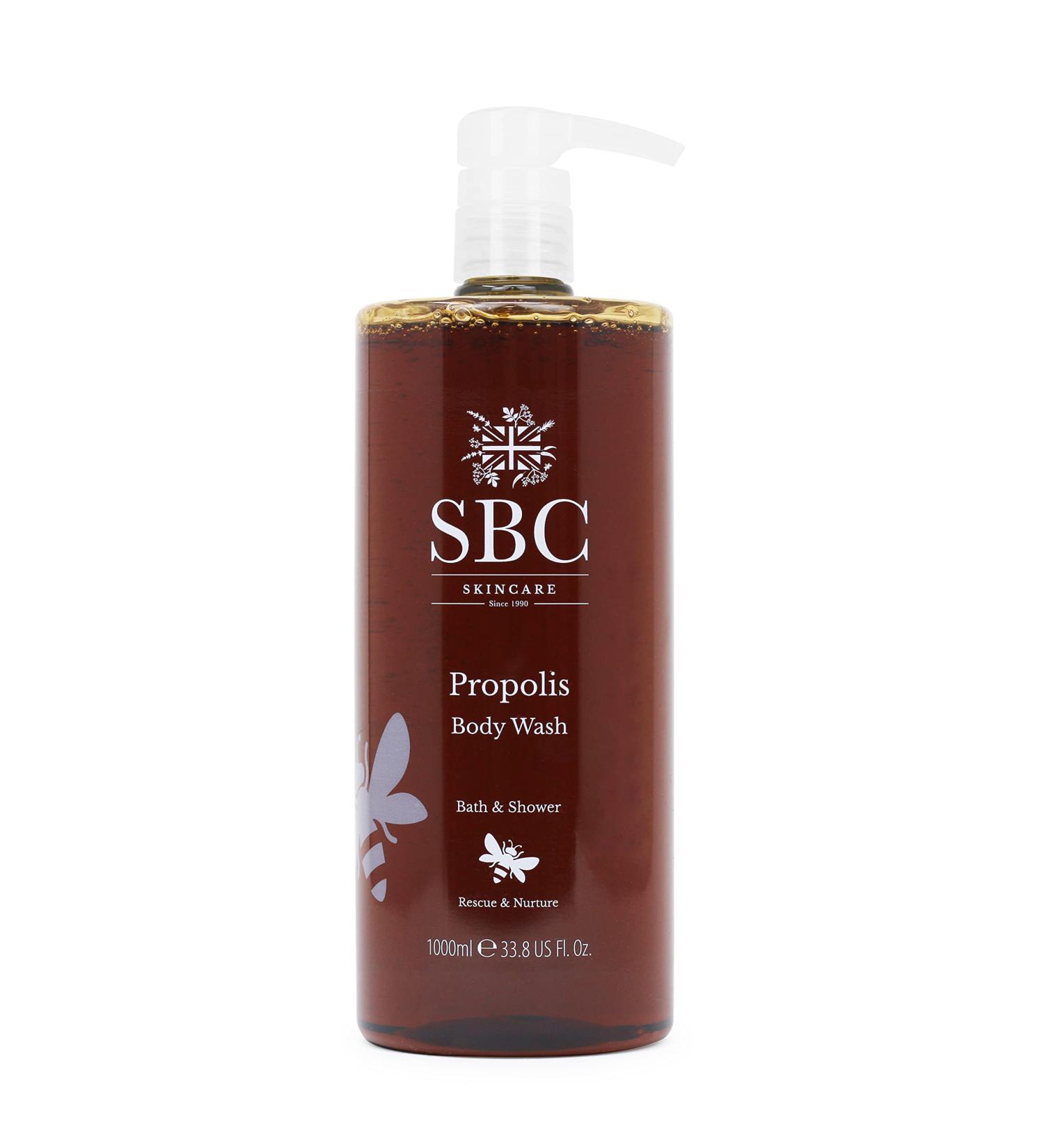 SBC Skincare Propolis Body Wash 1000ml Soothing Propolis Shower Gel For Sensitive Skin Bath And Shower Body Wash For Men And Women - Buy Online on GoSupps.com