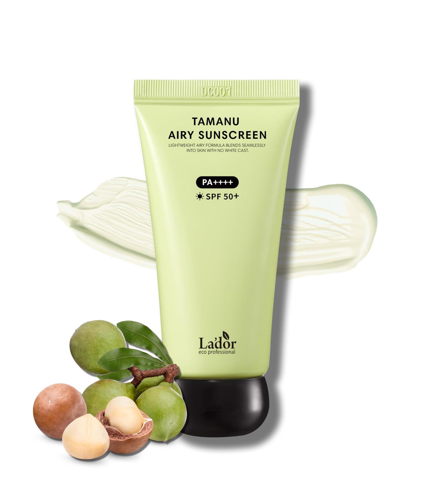 La'dor Tamanu Airy Sunscreen Daily UV Defense Invisible Lightweight Airy Fit Finish No White Cast Non-greasy Non-oily Hydrating SPF 50+ PA++++ Sun Protection Care Korean Skincare - Buy Online on GoSupps.com