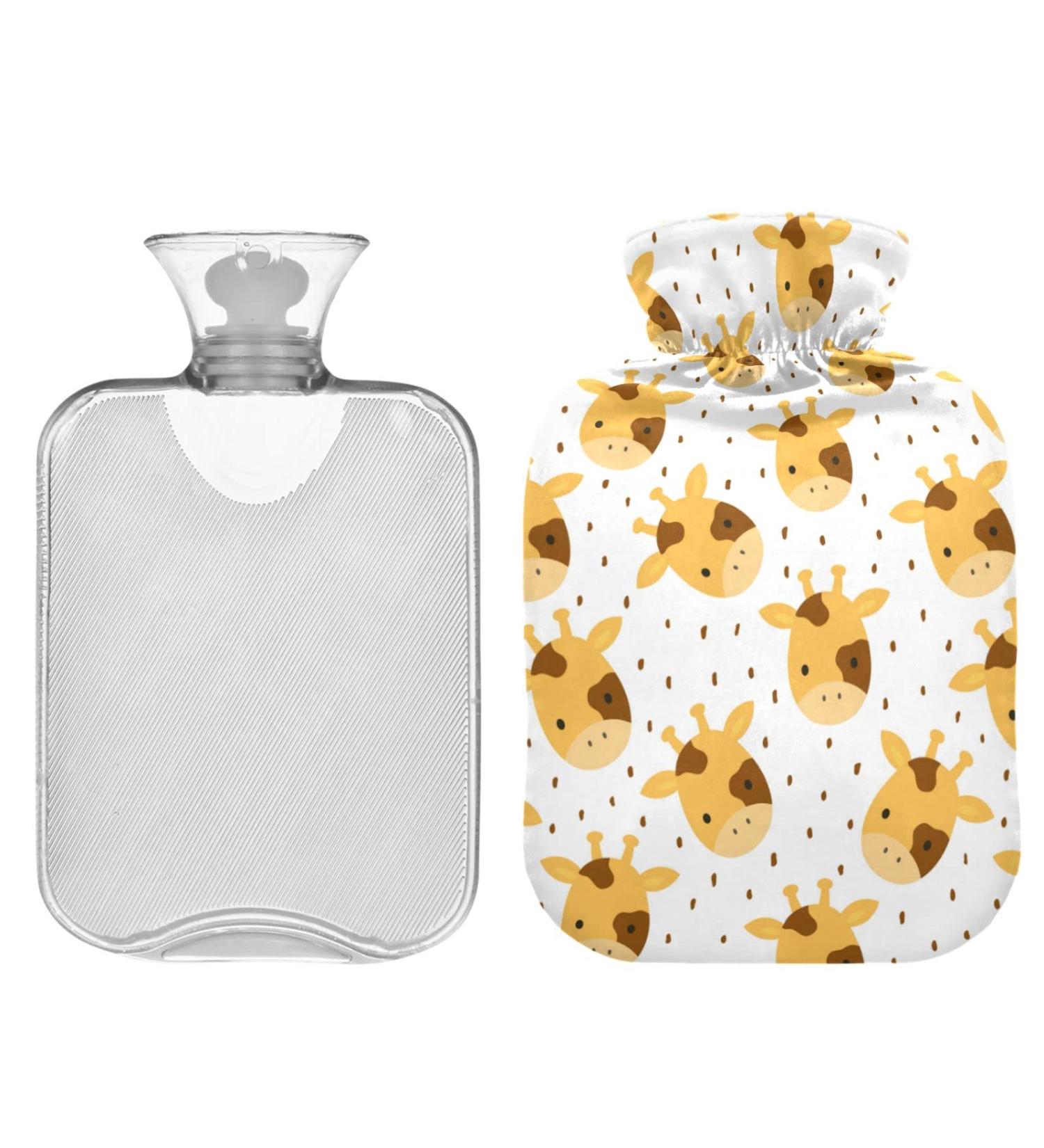 ZZXXB Giraffe Hot Water Bottle | 2L PVC Fleece Cover for Pain Relief | Neck Shoulder & Cold Therapy - Buy Online on GoSupps.com