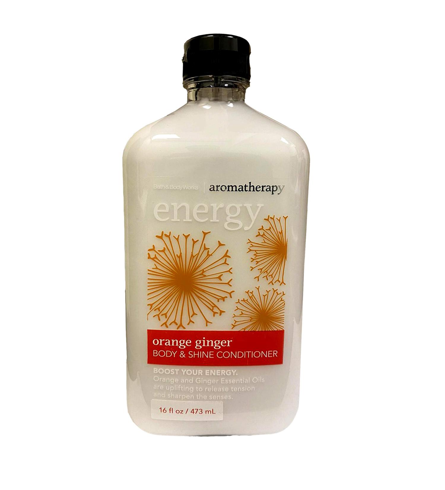 Bath and Body Works Aromatherapy Energy Orange Ginger Hair Conditioner Body Plus Shine 16 Ounce Retired