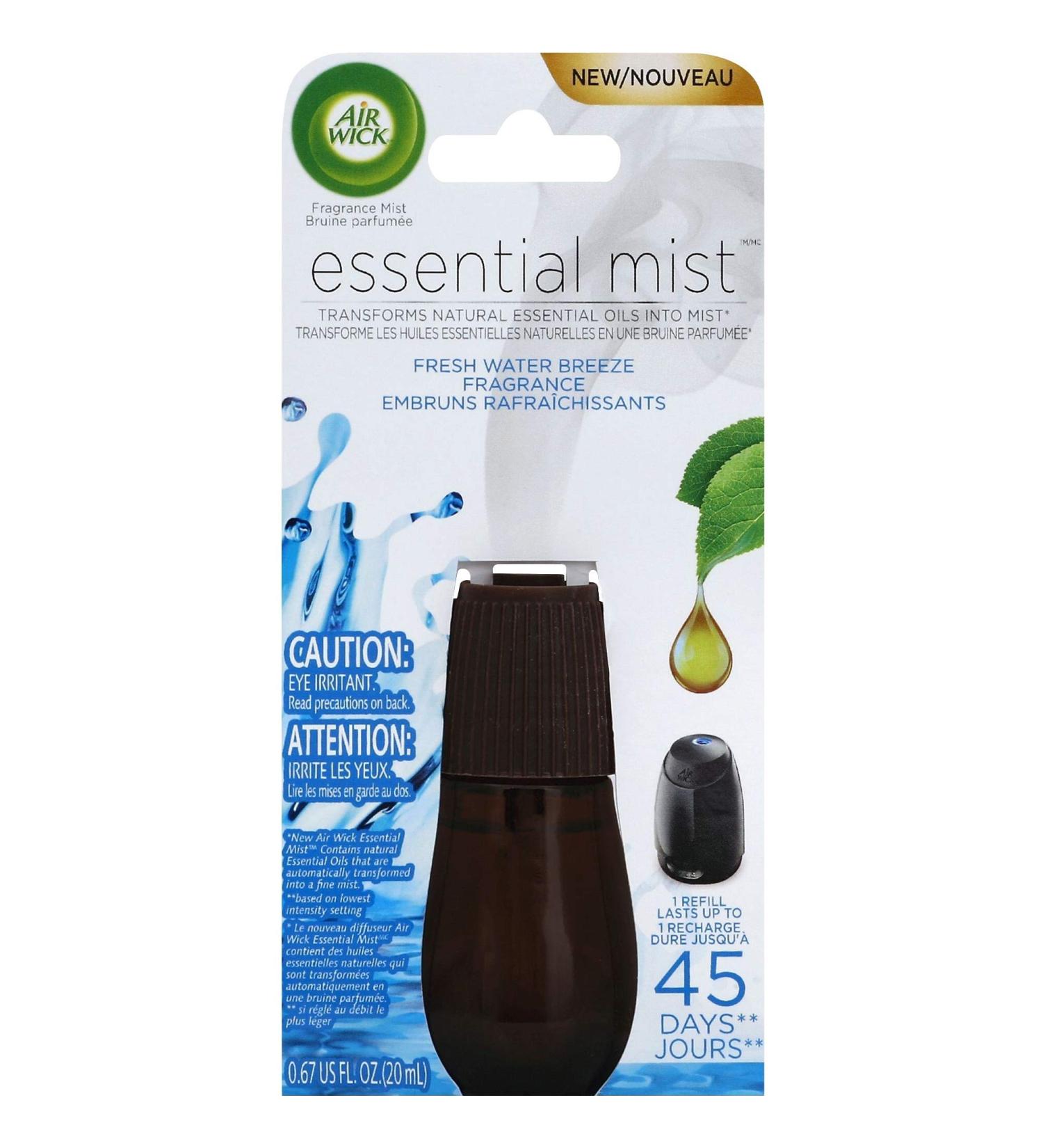 Air Wick Essential Oils Diffuser Mist Refill Fresh Water Breeze 1ct - Air Freshener - Buy Online on GoSupps.com