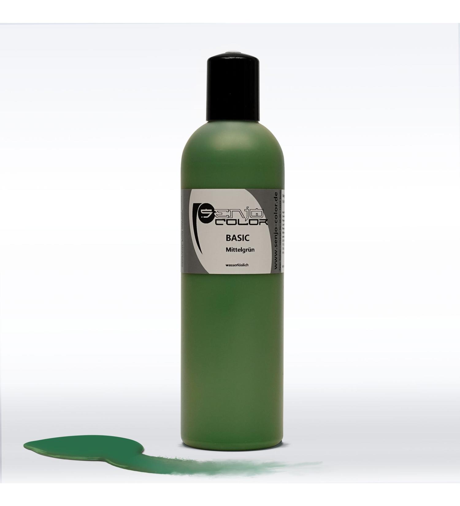 Senjo Color Basic Body Painting Colors - 250ml Medium Green | Water-Soluble Cosmetic Paint for Airbrush & Brush | International Shipping Available - Buy Online on GoSupps.com