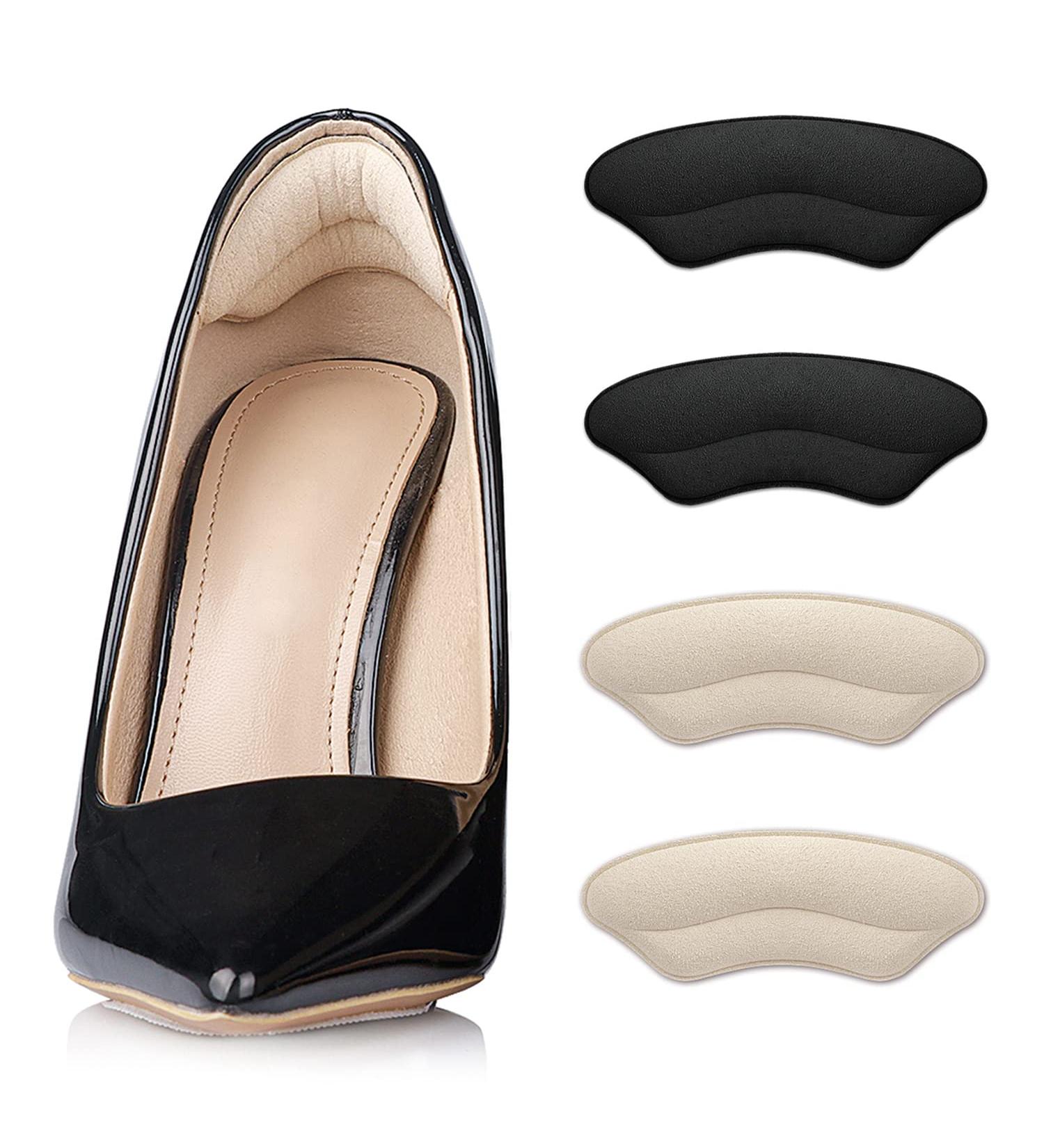 Heel Grips Liner Cushions Inserts - Prevent Heel Slip and Blister - 4 Pairs - Buy Online on GoSupps.com