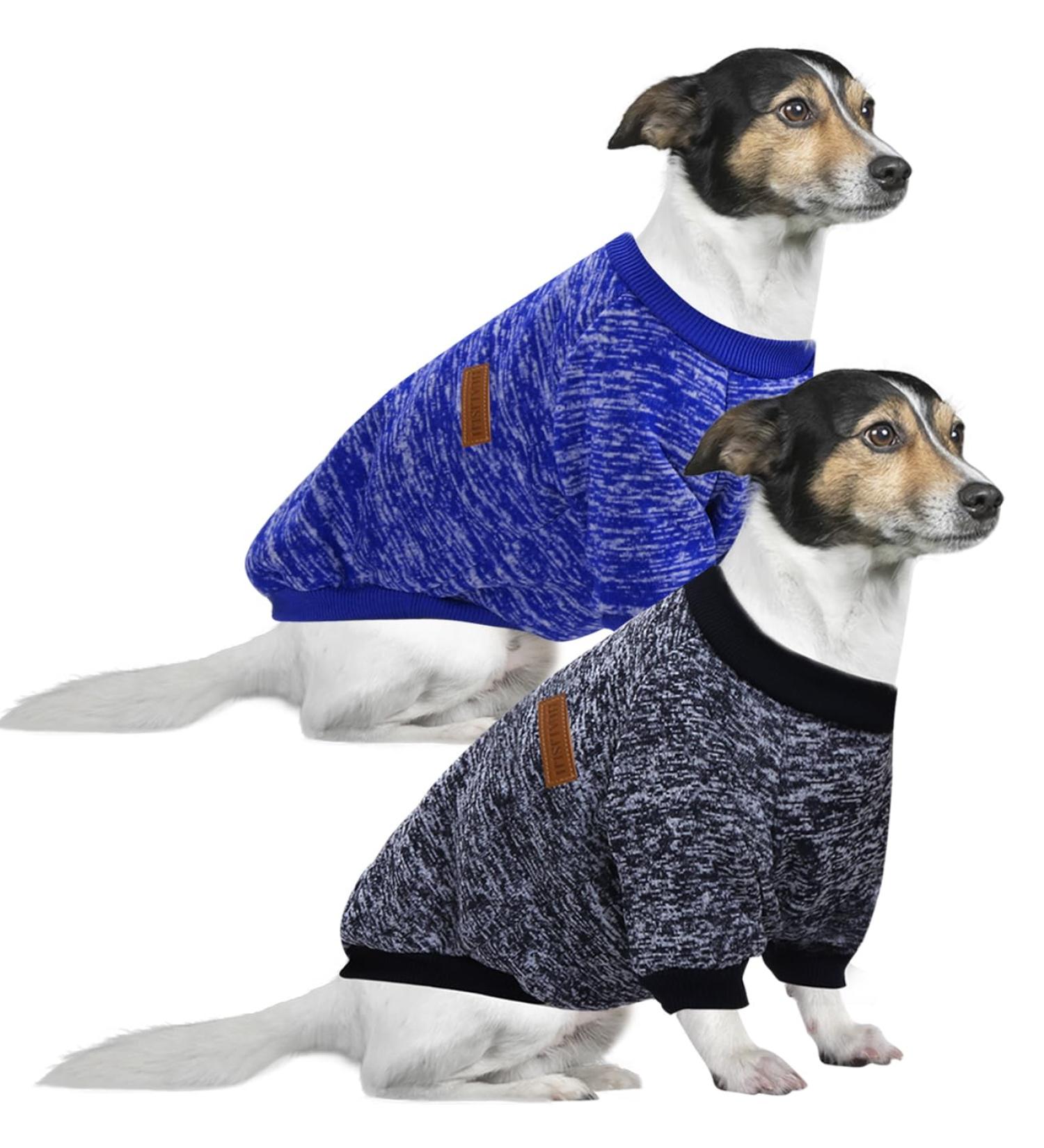 Buy Hualisiji 5XL Dog Sweater - Warm & Lightweight Sweatshirt for Large Dogs - 2 Pack in Dark Blue & Navy Blue - Buy Online on GoSupps.com