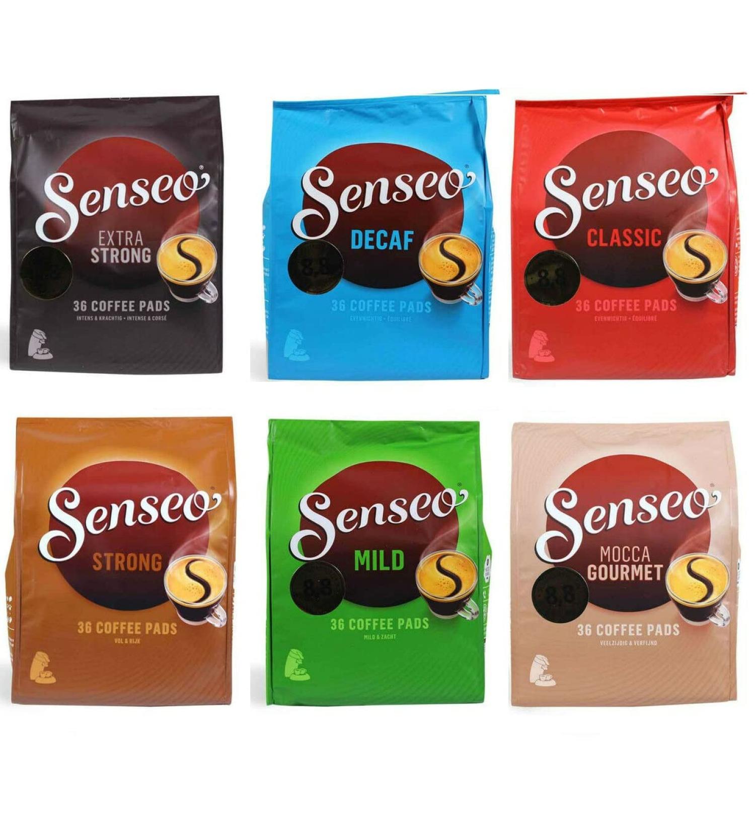 Senseo Coffee Packs 36 Coffee Pods Select Any 3 Flavours From our Amazing Range Including: Dark Decaf Classic & Many More Customize your order - Buy Online on GoSupps.com