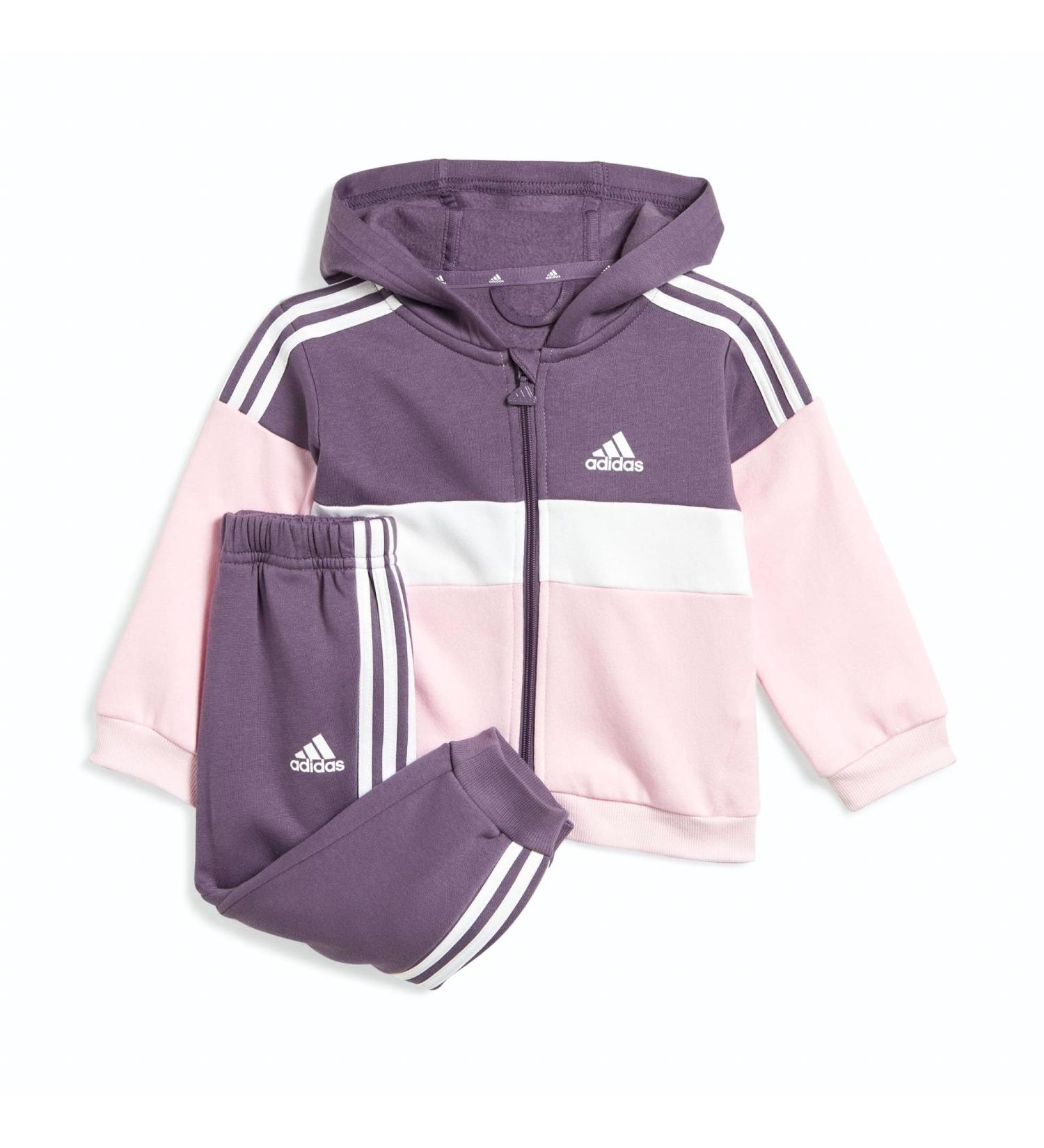 Adidas Unisex Baby Tiberio 3-Stripes Colorblock Fleece Tracksuit 9-12 Months