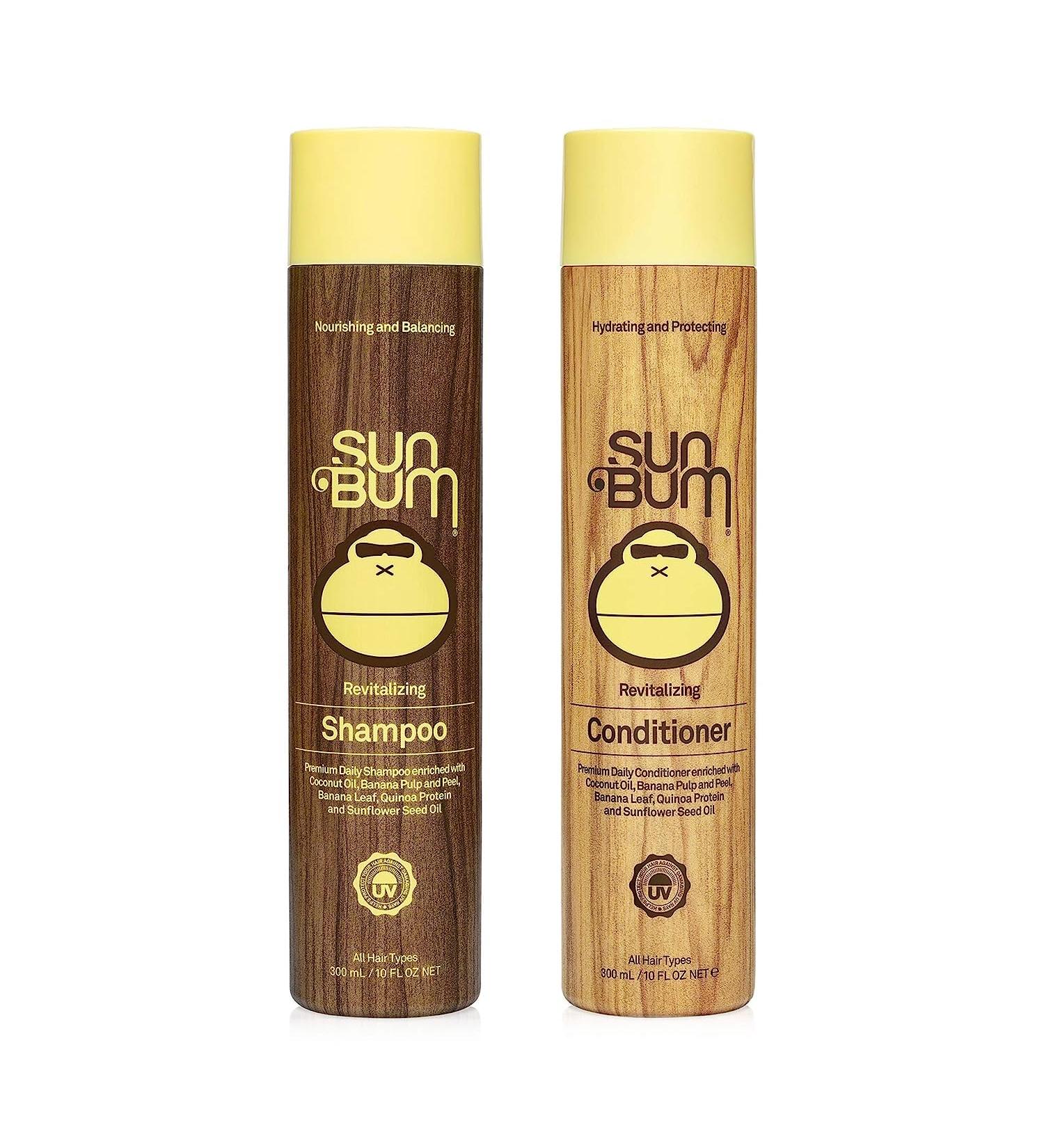 Sun Bum Revitalizing Shampoo & Conditioner - Vegan Cruelty-Free Hydrating Hair Care | 10 oz - Buy Online on GoSupps.com