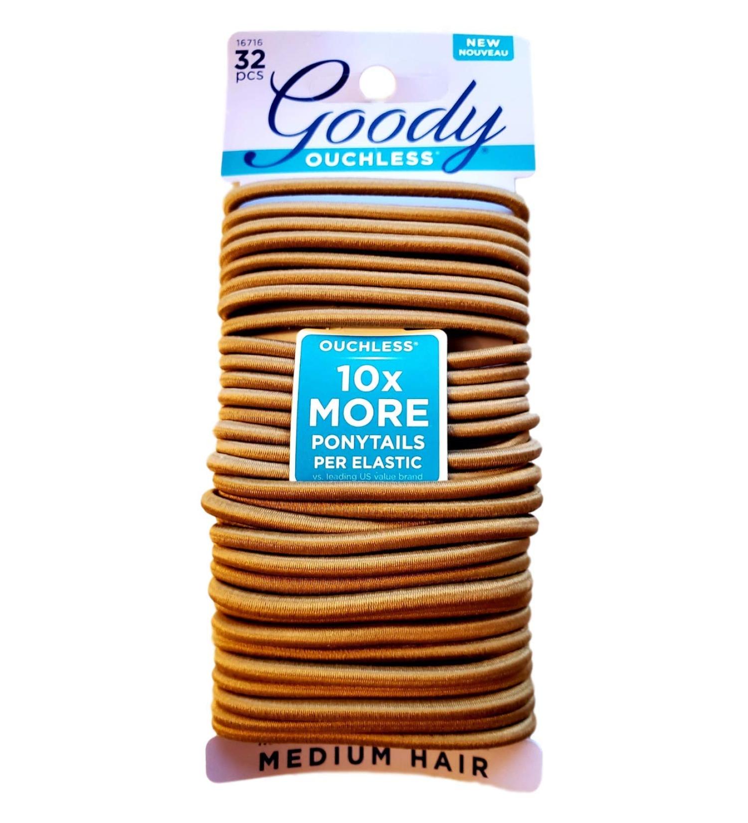 Goody Ouchless Blonde 4mm Hair Elastics - 30 Count - Buy Online on GoSupps.com