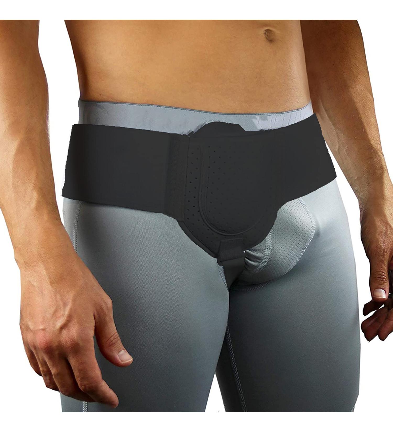 NEZIH Adjustable Hernia Belt for Men - Removable Compression Pads - Black - 1Pc - International Shipping - Buy Online on GoSupps.com