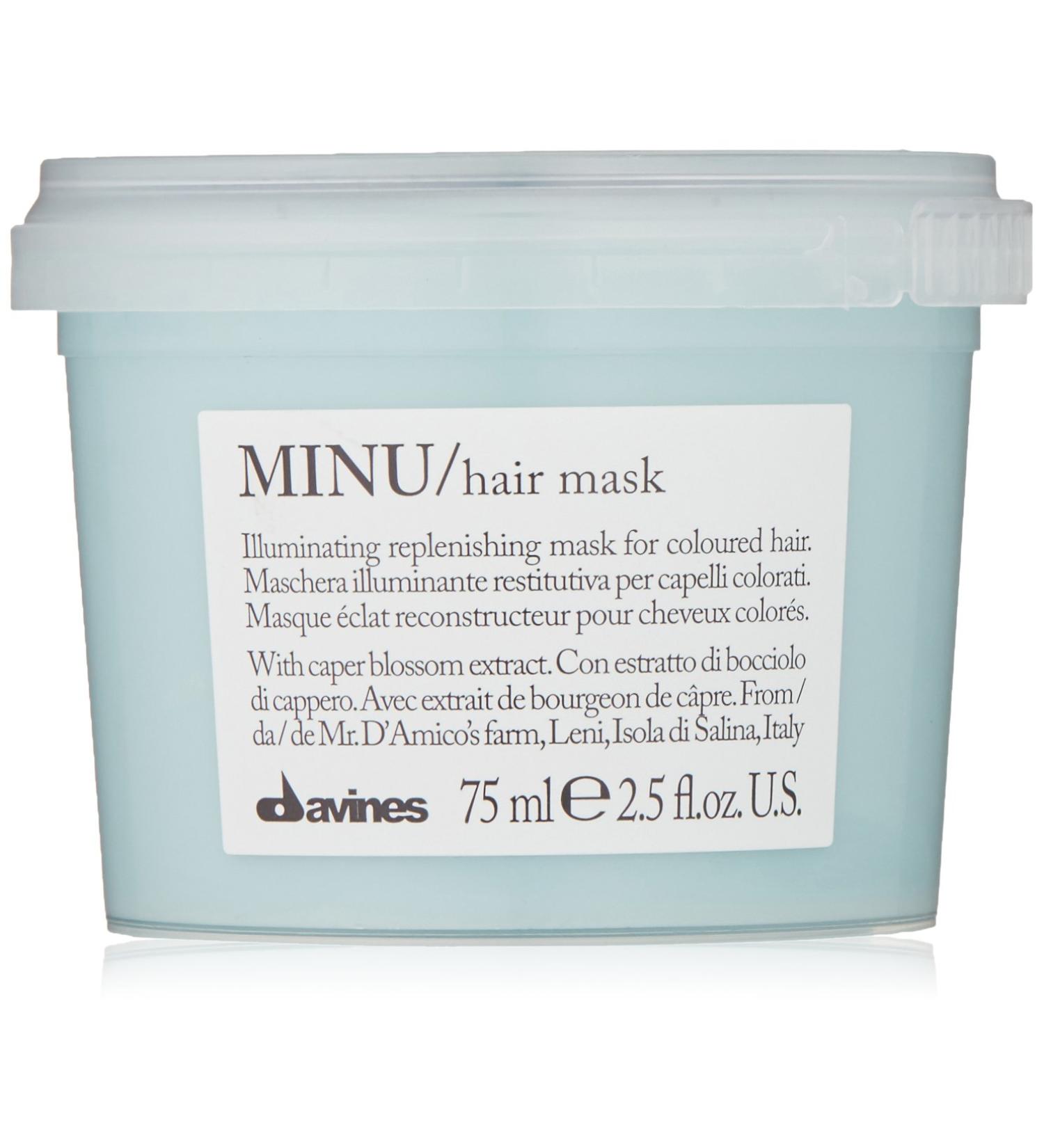 Davines MINU Hair Mask - Nourishing Treatment for Color Treated Hair, 2.54 oz - Buy Online on GoSupps.com