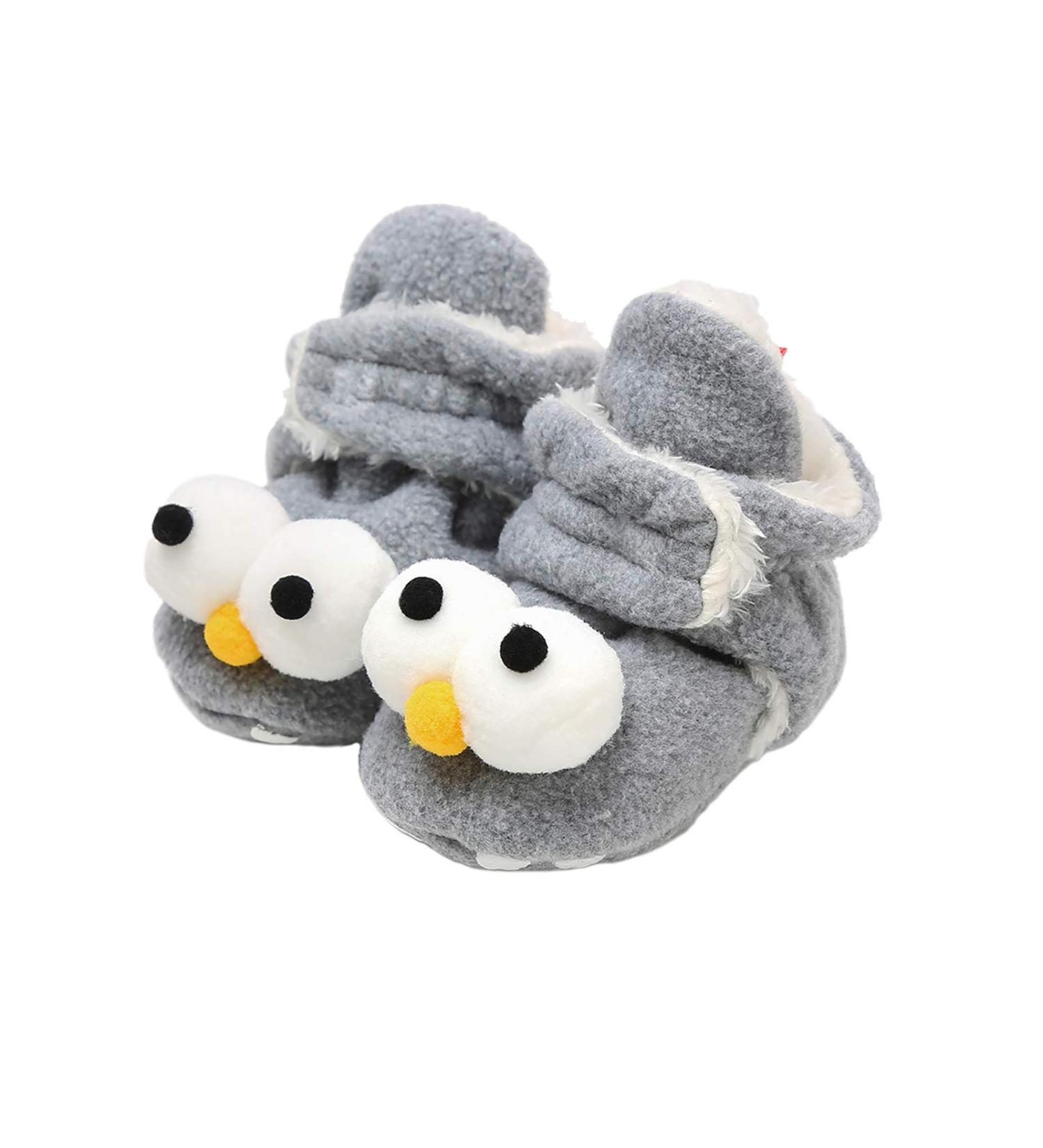 EDOTON Unisex Newborn Winter Boots - Non-Slip Sole, Soft Stay On Ajustable Bootie Sock - 0-6 Months - Light Gray - Buy Online on GoSupps.com