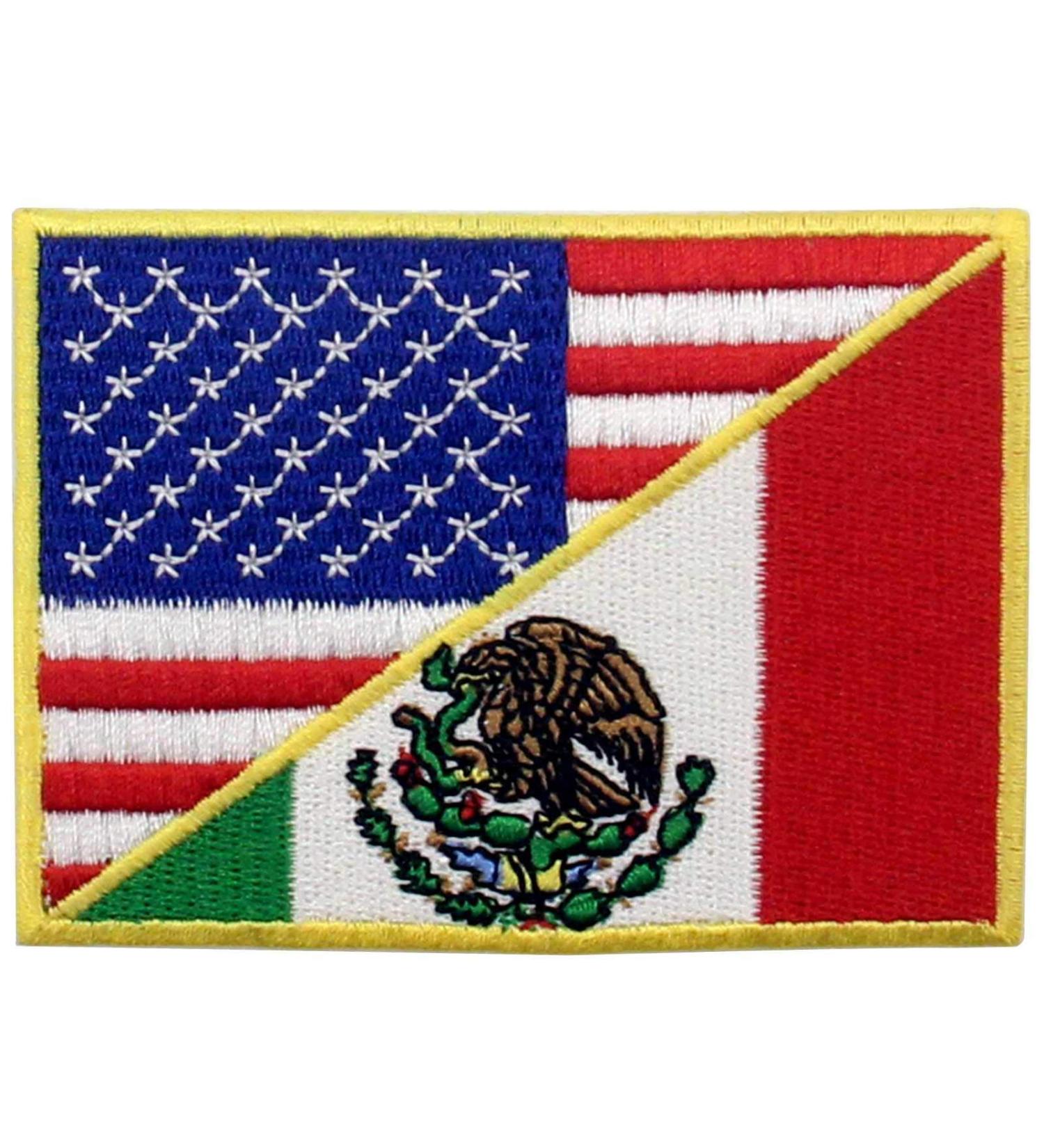 USA & Mexico Flag Patch - Embroidered National Applique - Iron/Sew On - Multi-Color - Buy Online on GoSupps.com