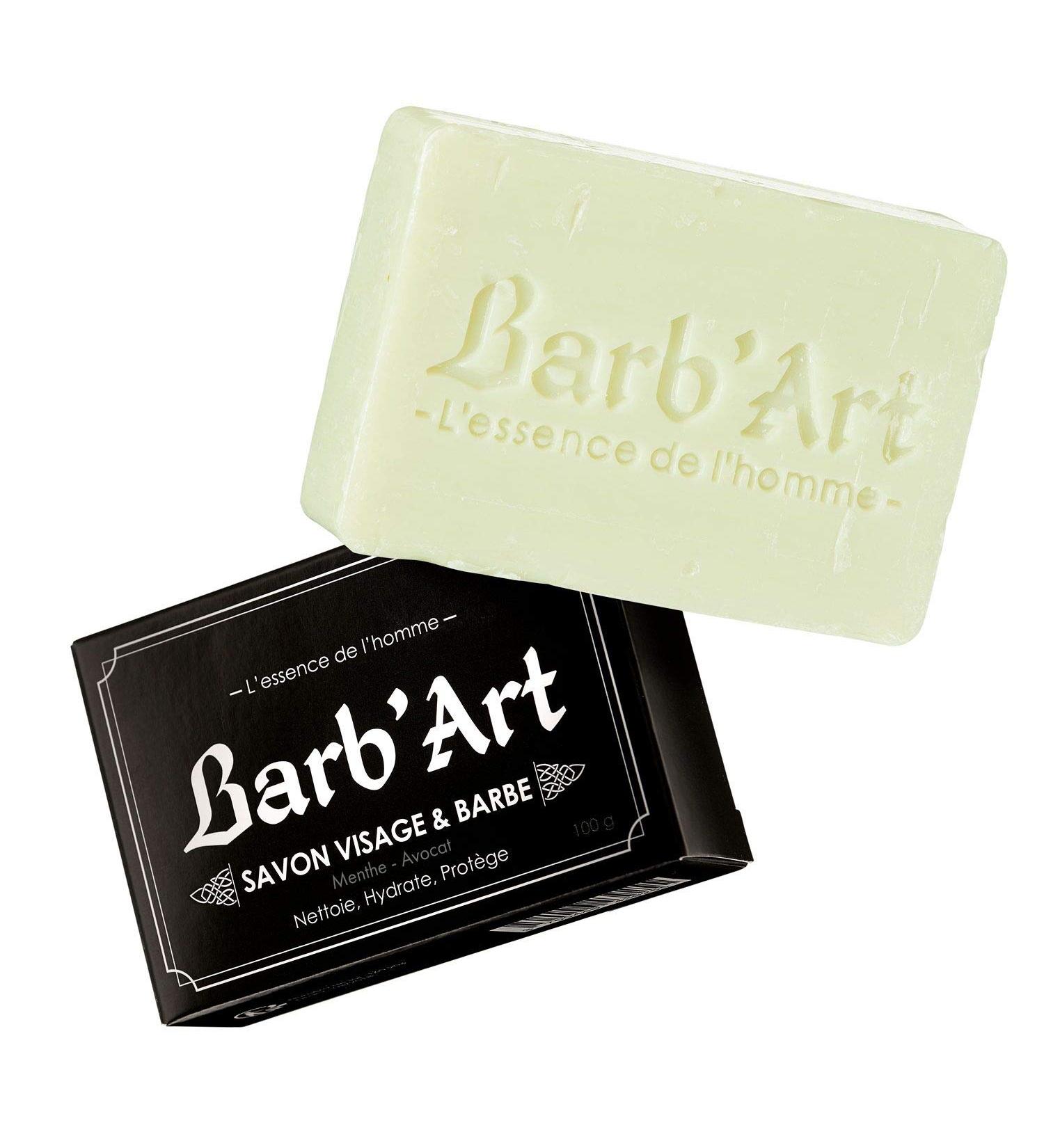  Barb'Art Barb'Art - Beard & Face Soap for Avocado & Mint - Cleansing - For All Skin Types - 100 g - Buy Online on GoSupps.com