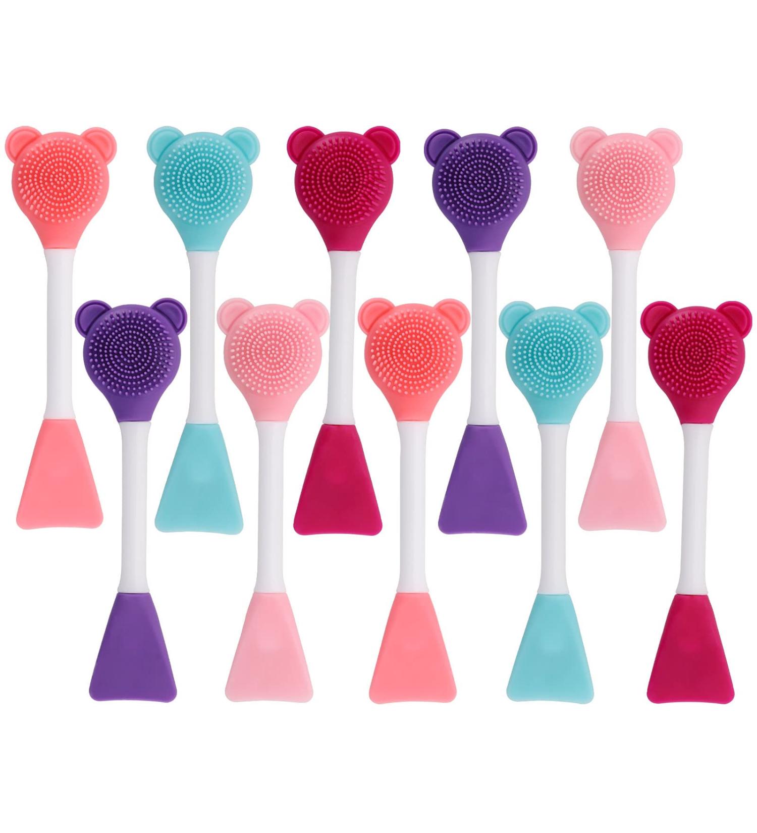Bestmax Manual Facial Brush - Silicone Facial Scrubber for Deep Pore Exfoliation - 10 Pcs - Buy Online on GoSupps.com