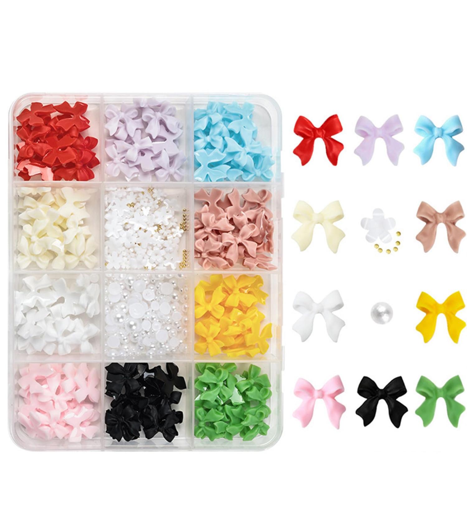 1Box 3D Acrylic Flowers Butterfly Bear Nails Art Shapes Jewelry Accessories Decoration Crafting 05style - Buy Online on GoSupps.com