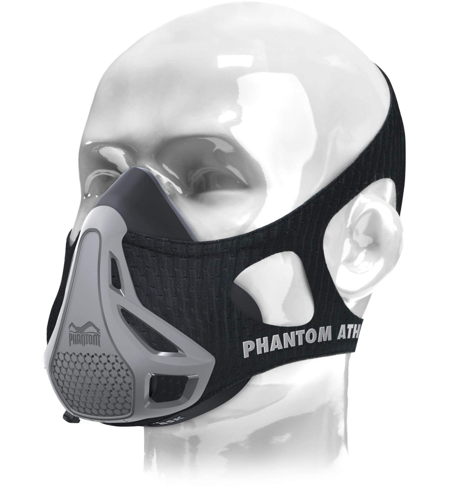 Phantom Athletics Training Mask - Optimize Endurance & Performance in Sports | Grey M - Buy Online on GoSupps.com