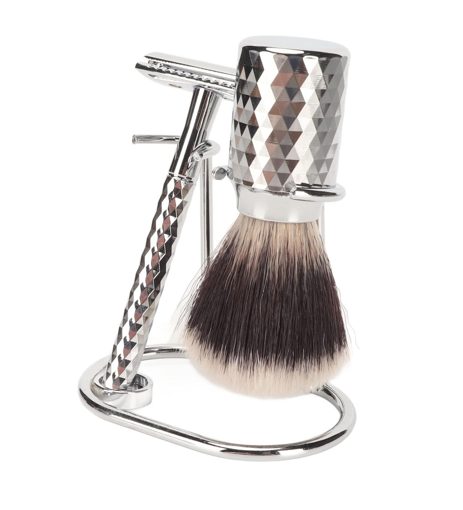 Professional Manual Beard Trimmer Holder & Brush Set - Nylon & Alloy - Grooming Essentials for a Perfect Beard - Buy Online on GoSupps.com