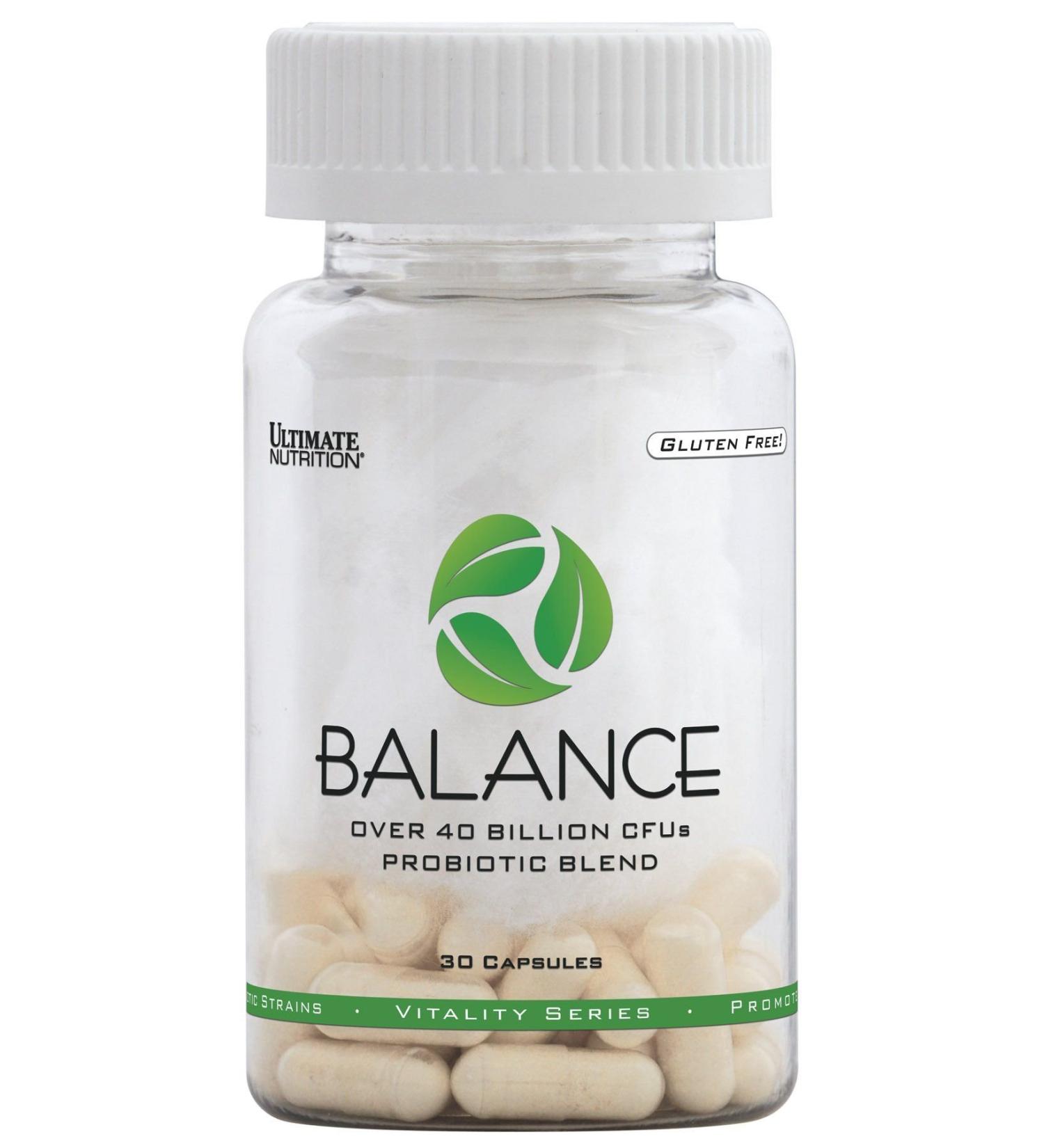 Ultimate Nutrition Balance Probiotic for Women and Men - 40 Billion CFU 9 Strains 30 Veggie Capsules Promotes Antioxidant Activity Gluten Free Non-GMO 30 Day Supply