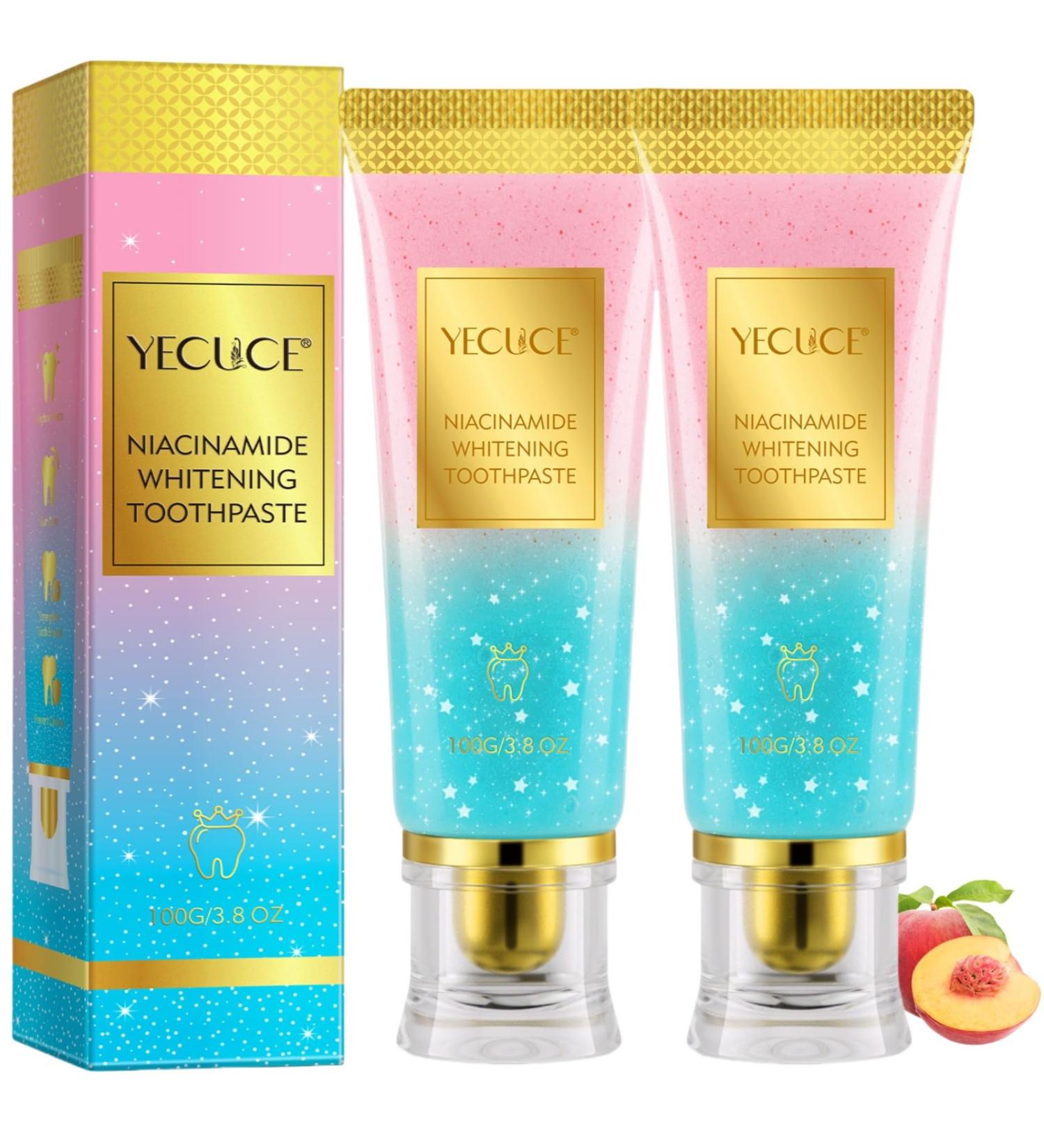 2Pack Niacinamide Whitening Toothpaste - Niacinamide Toothpaste - Help for Fresh Breath & Enamel Safe - Buy Online on GoSupps.com