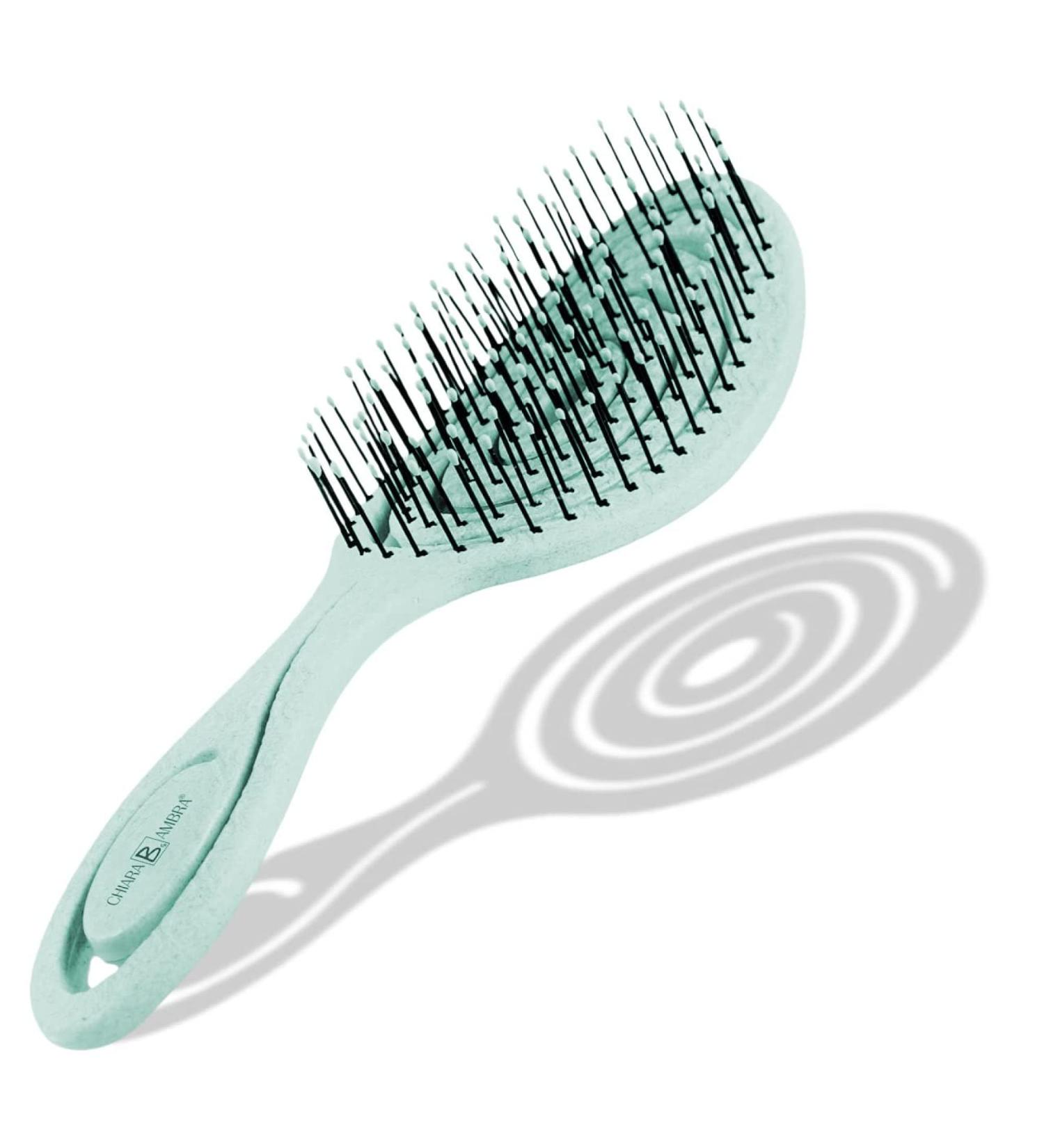CHIARA AMBRA Bio Friendly Detangling Brush - Vegan Turquoise Vent Hairbrush for Thick & Curly Hair - Buy Online on GoSupps.com