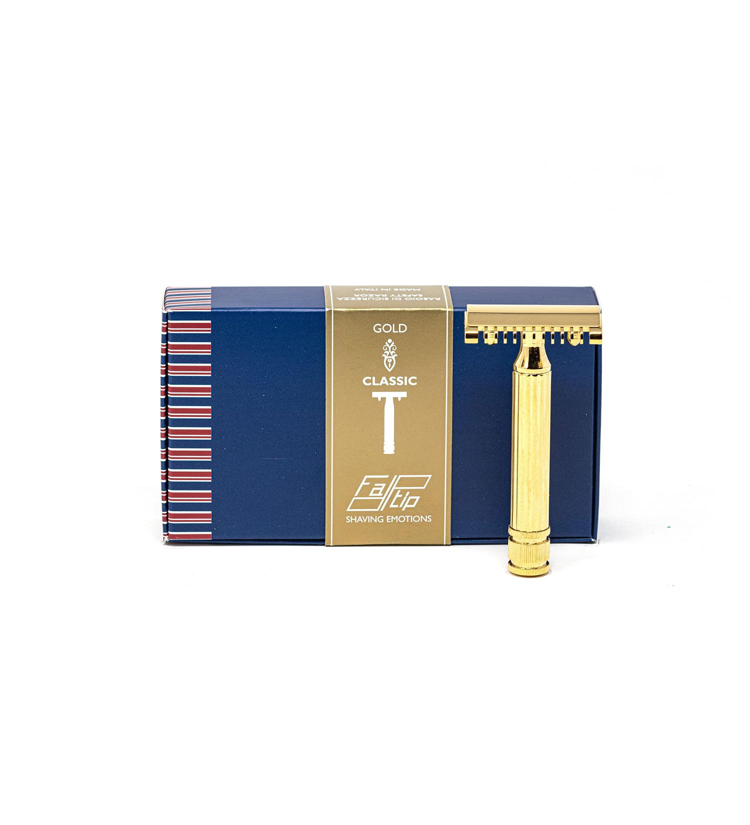 FaTip Dorato Grande Double Edge Safety Razor | Classic Shaving Tool for a Smooth Close Shave | International Shipping Available - Buy Online on GoSupps.com