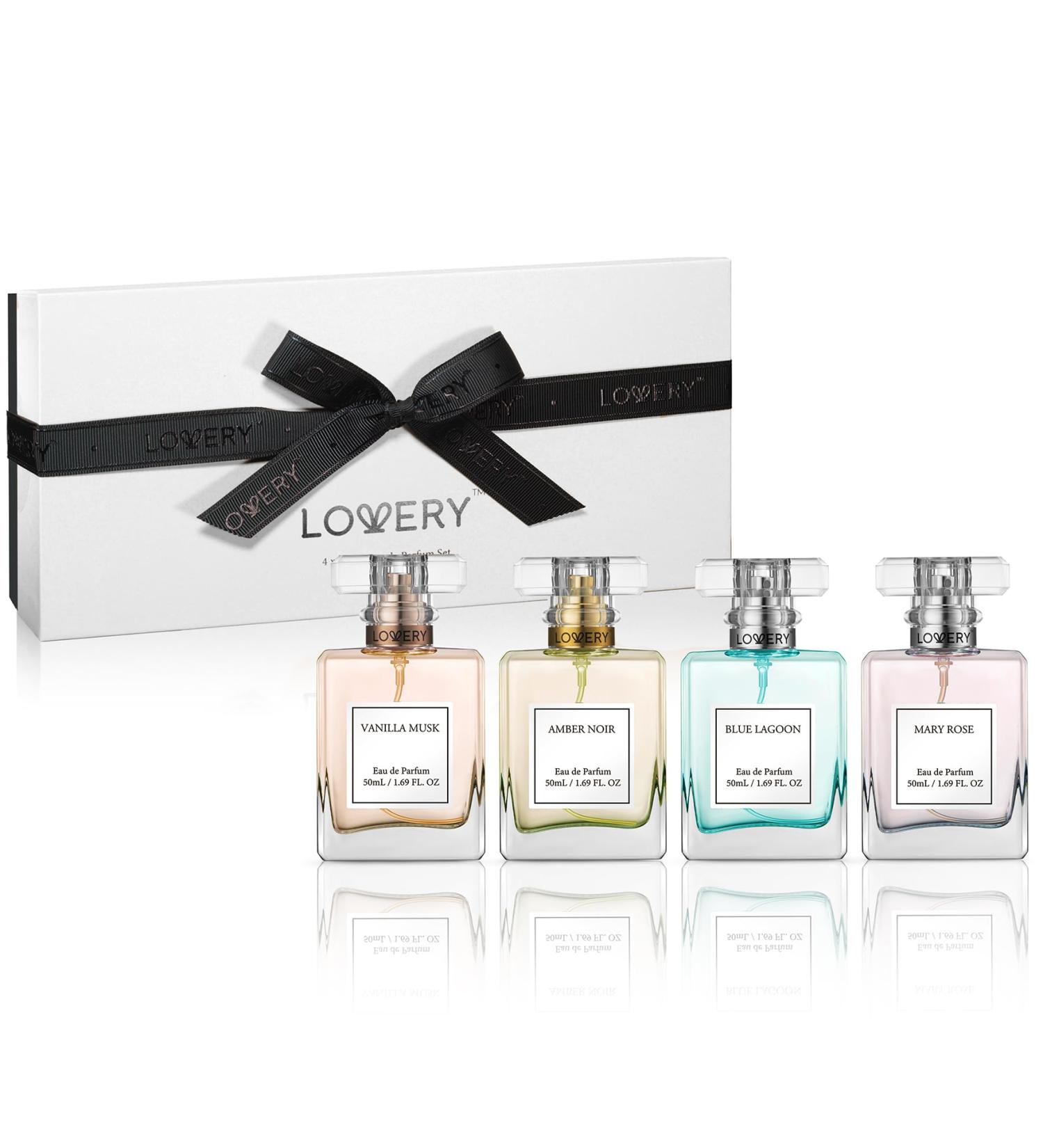 Valentines Gifts for Women Perfume for Women Women's Perfume Gift Set - 4pc Sampler With Vanilla Musk Amber Noir Blue Lagoon & Mary Rose Fragrances - Large Bottle of Floral Parfum Made in France White Set - Buy Online on GoSupps.com