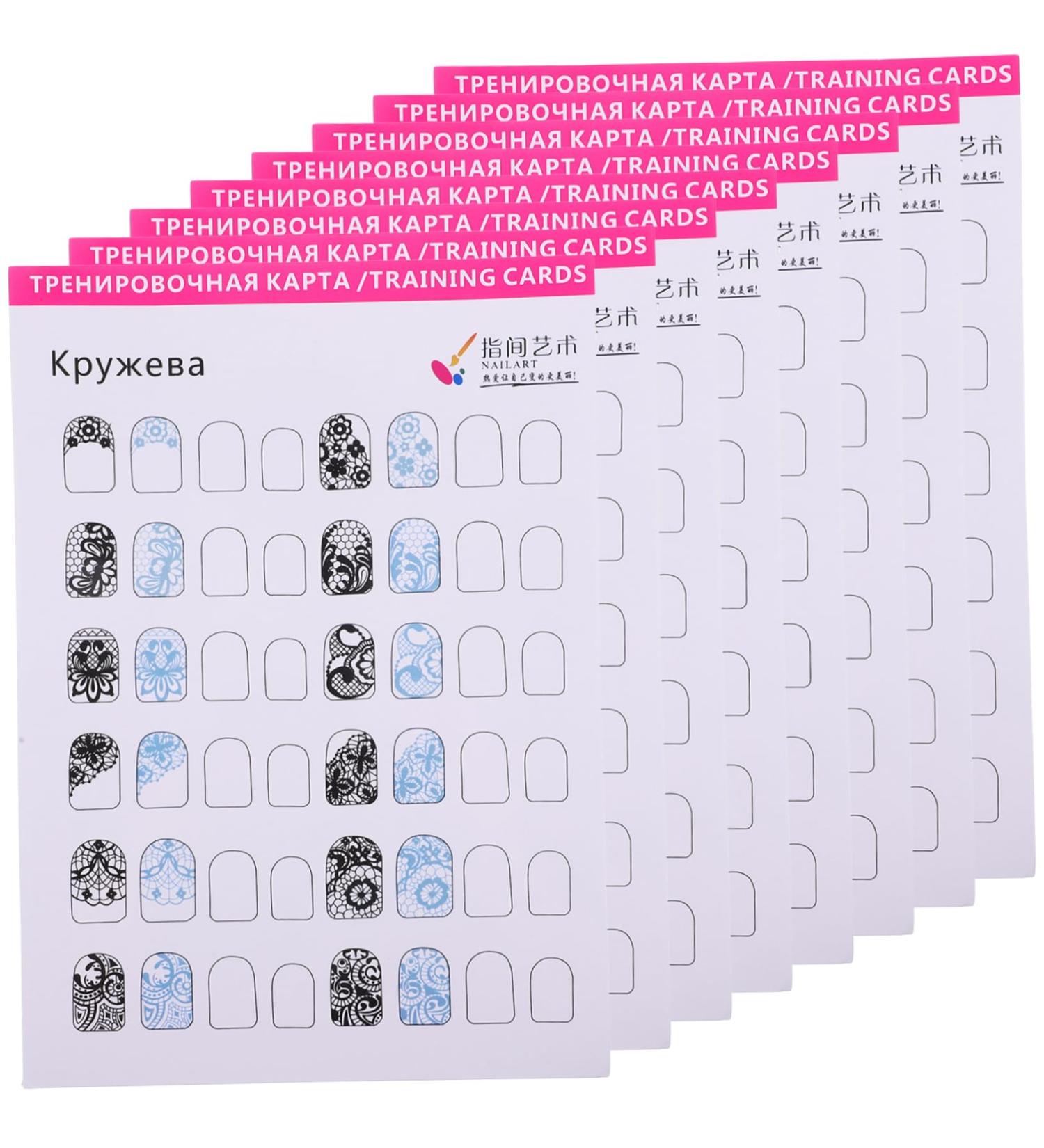 FRCOLOR 36 Sheets Coloring Exercise Book Nail Practice Book Acrylic Nail Practice Mat Nail Art Stamps Stencil Nail Supplies for Nail Techs Nail Art Tools Training Card Paper Manicure White - Buy Online on GoSupps.com