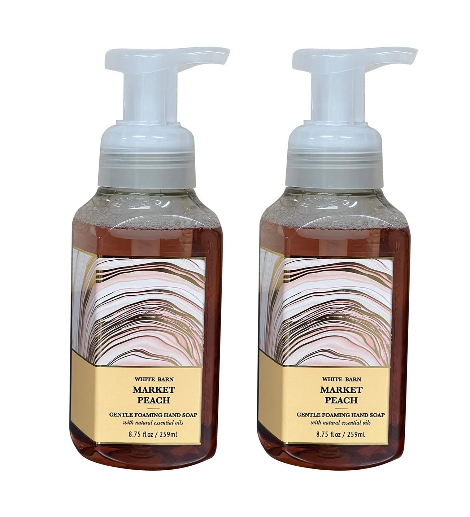 Bath and Body Works Market Peach Gentle Foaming Hand Soap 2-Pack 8.75 Ounce (Market Peach)