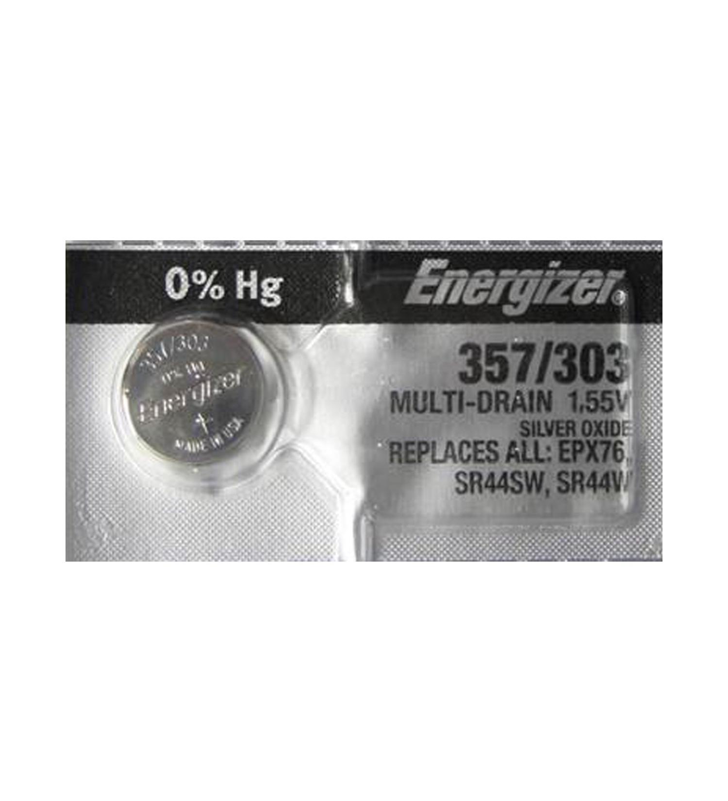Energizer 357 / 303 SR44 AG13 Silver Oxide Watch Battery