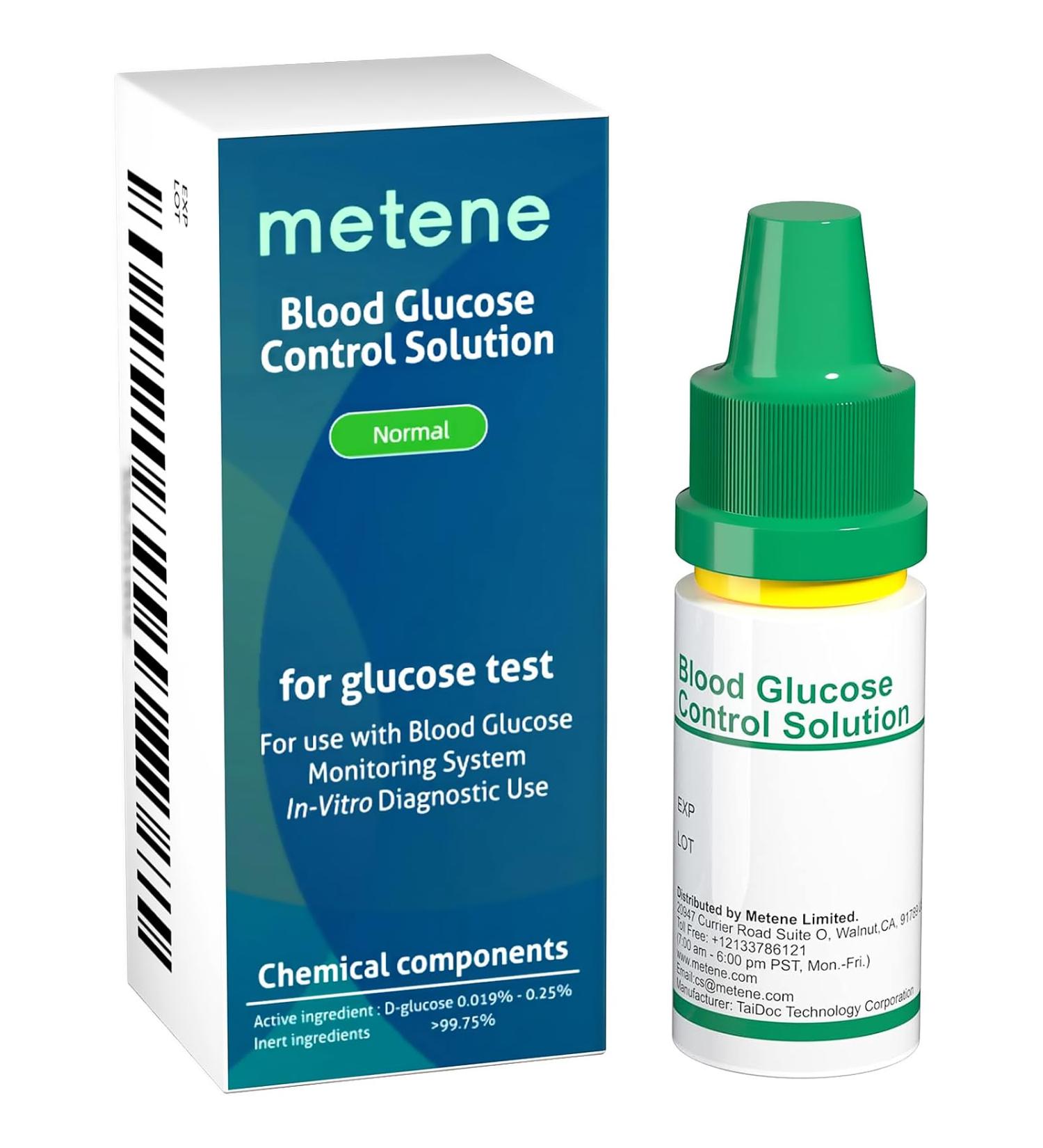 Metene TD-4116 Control Solution Level 2 for Blood Glucose Monitor - Accurate Testing & International Shipping - Buy Online on GoSupps.com