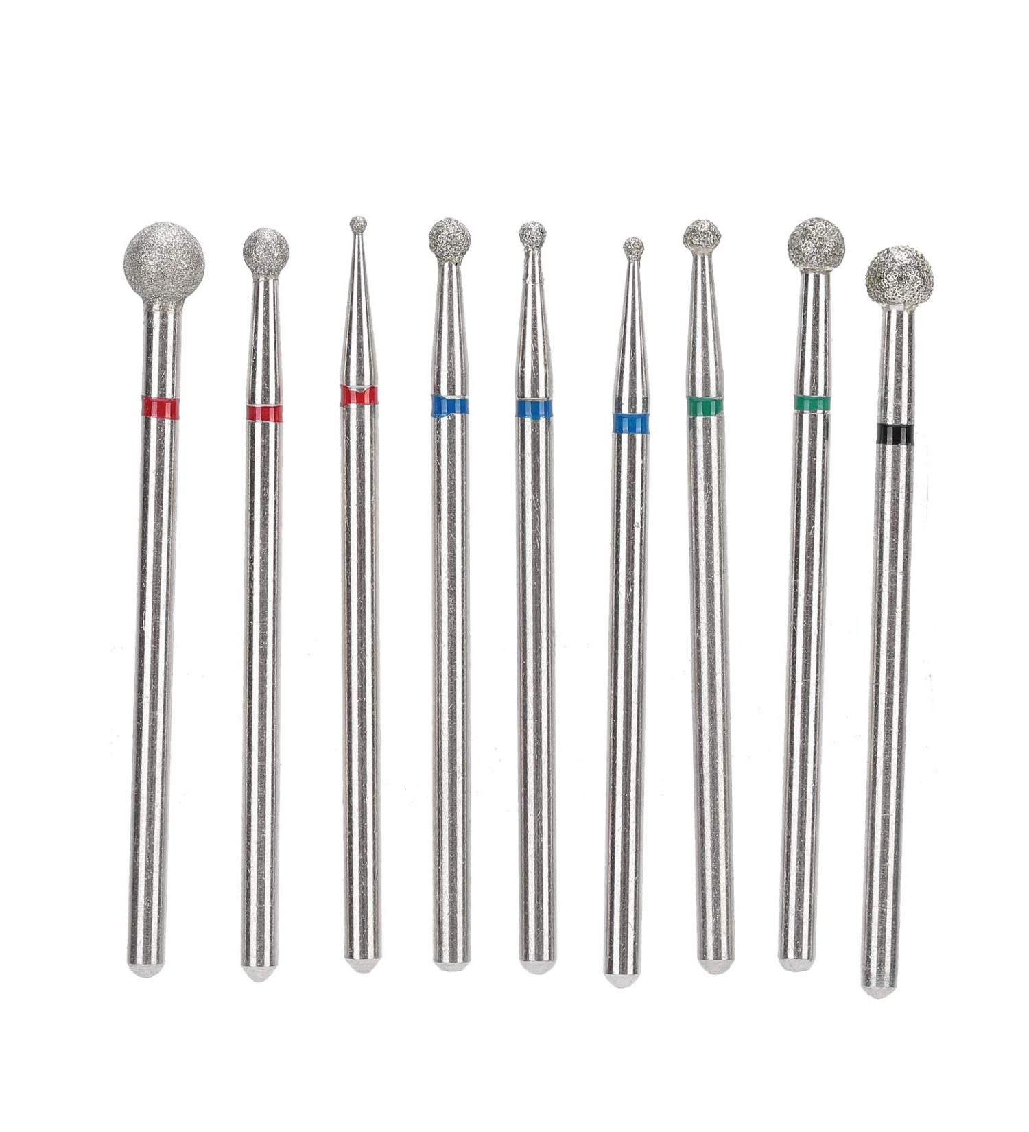 9-Piece Professional Nail Drill Set | Schmirgel Grinding Heads for Home Manicure | International Shipping Available - Buy Online on GoSupps.com