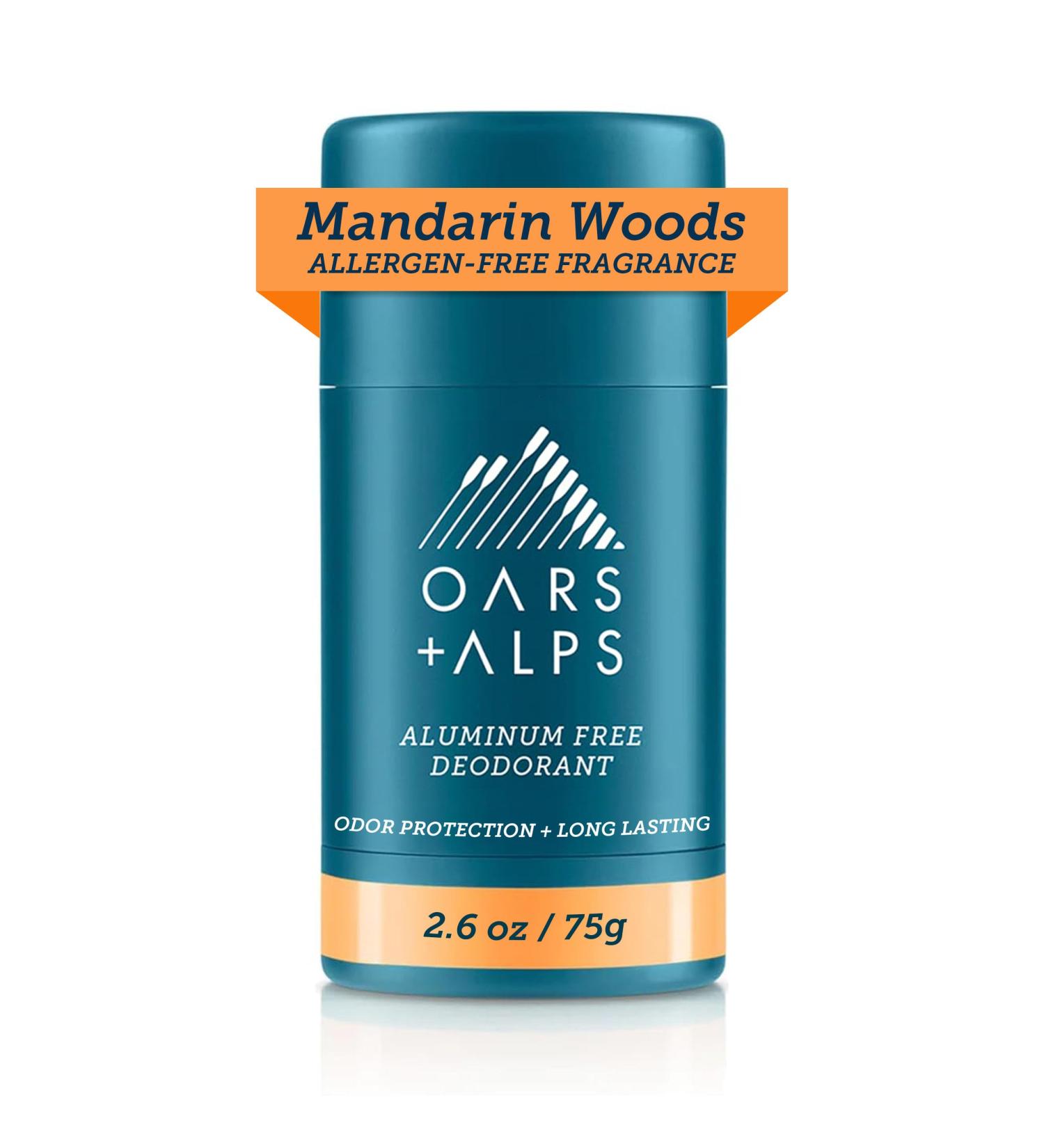 Oars + Alps Aluminum Free Deodorant for Men and Women Dermatologist Tested and for Sensitive Skin Vegan Mandarin Woods 1 Pack 2.6 Oz 1ct - Mandarin Woods - Buy Online on GoSupps.com