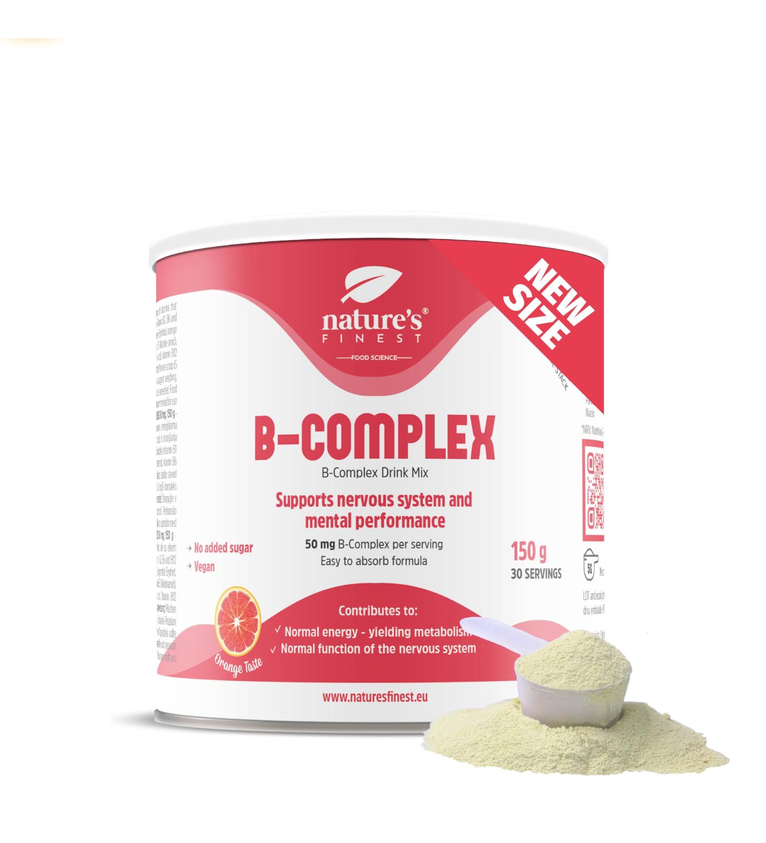 Nature's Finest Natures Finest B Complex Vitamins from the B Group With Numerous Important Functions in the Body Contains 7 B Vitamins for Normal Nerve Functioning and Energy Generating Metabolism