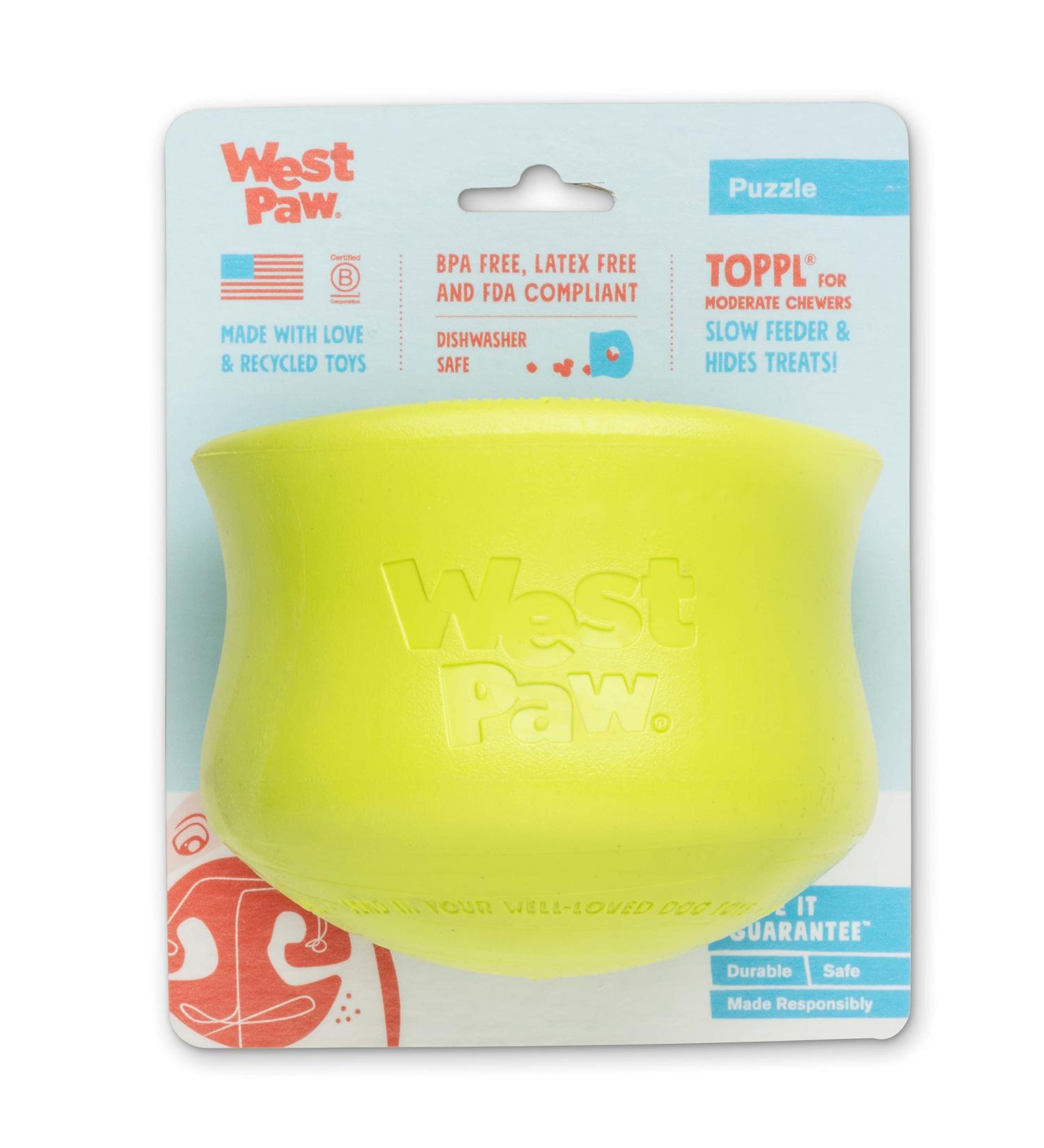West Paw Zogoflex Toppl Denkli - Interactive Dog Puzzle Toy | Treat Dispensing & Moderate Chewers | XL Size - Buy Online on GoSupps.com