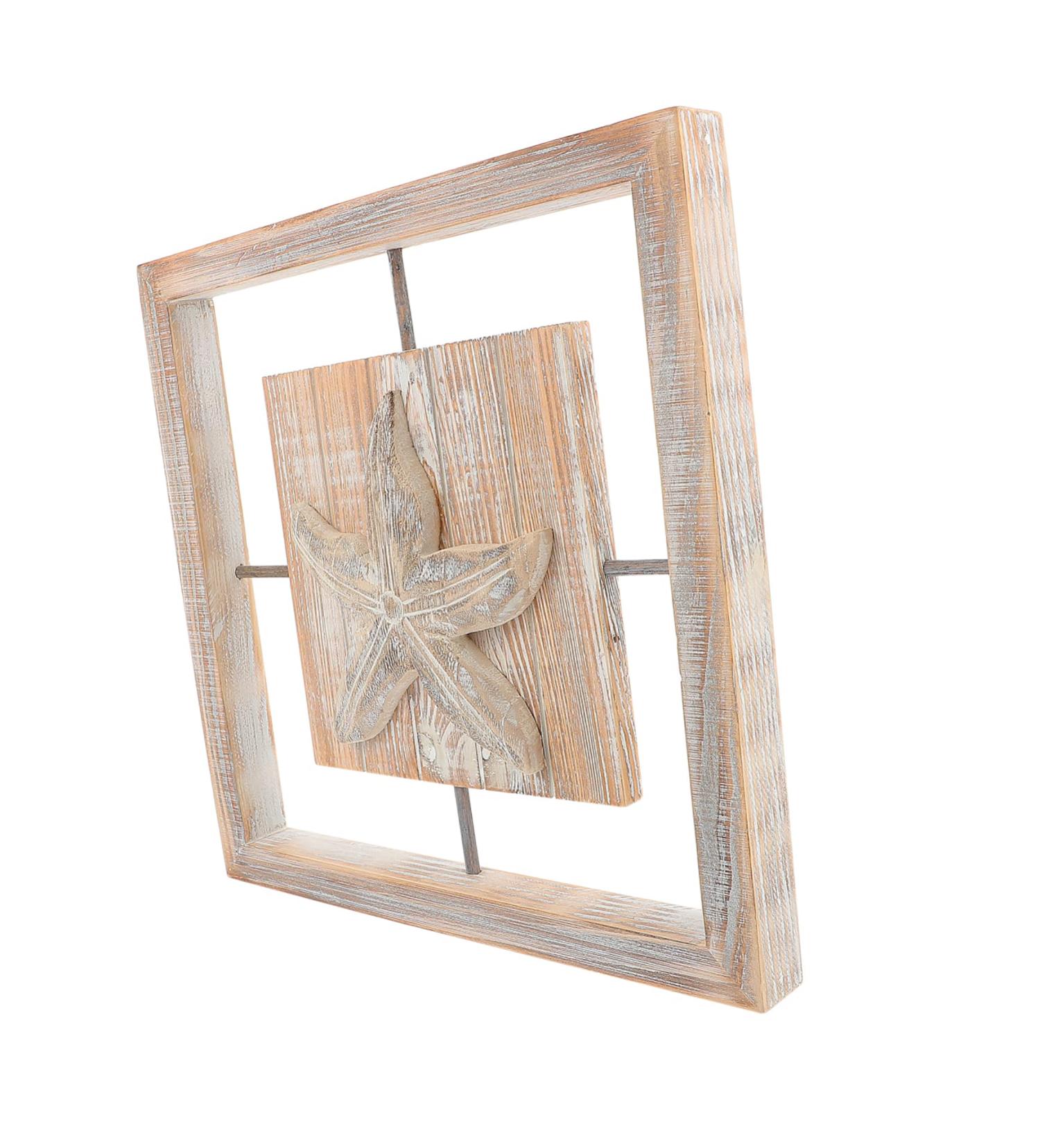 STOBAZA 1pc Relief Painting Mediterranean Style Wall Household Decor Pendant Wooden Three-dimensional 30x30cm As Shown - Buy Online on GoSupps.com