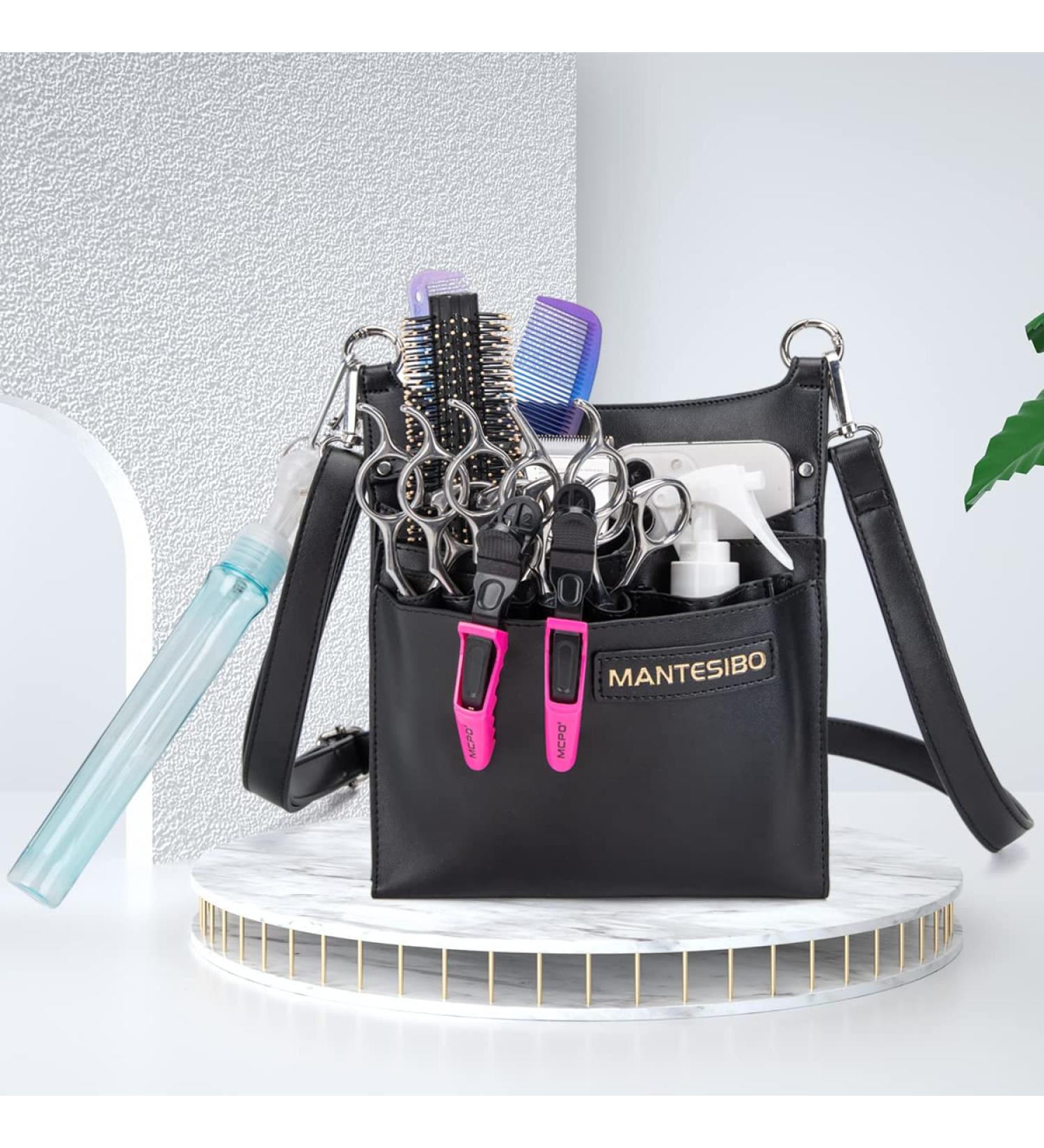 Niaoszhex Hairdressing Belt Bag Hairdressing Tools Waist Belt Bag Scissor Bag Haircut Hairdresser Tools Bag with Adjustable Shoulder Strap for Combs Razors Shears Clips (LQ-IT Black) LQIT Black - Buy Online on GoSupps.com