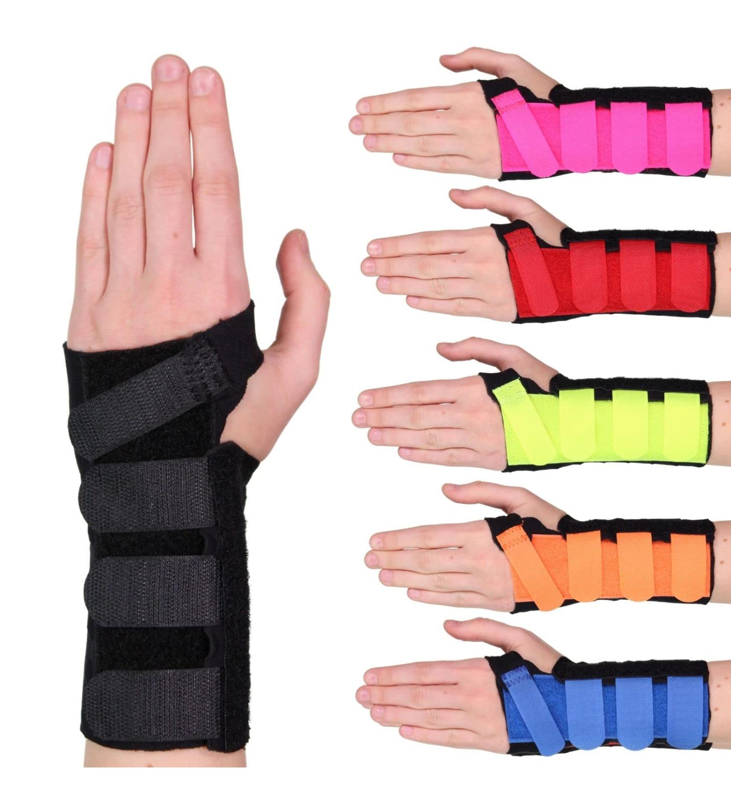 Solace Bracing Cool-Flow Wrist Support - British Made NHS Brace w/Metal Splint - Black - L - Left Large Hand - Carpal Tunnel Arthritis Tendonitis RSI Fractures - Buy Online on GoSupps.com