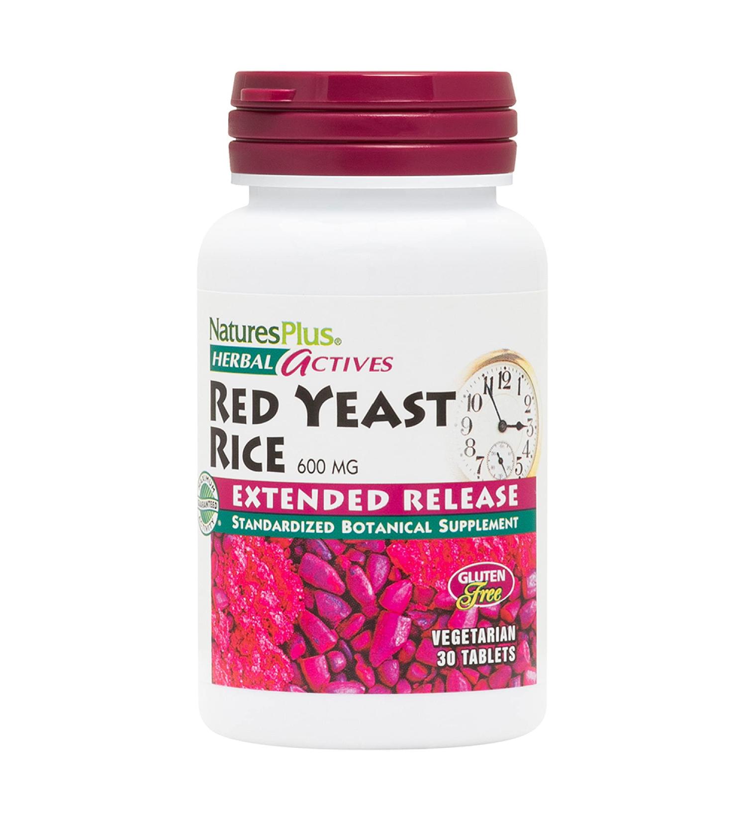 Nature's Plus Red Yeast Rice 600mg - 30 Tablets for Heart Health & Cholesterol Support - Buy Online on GoSupps.com