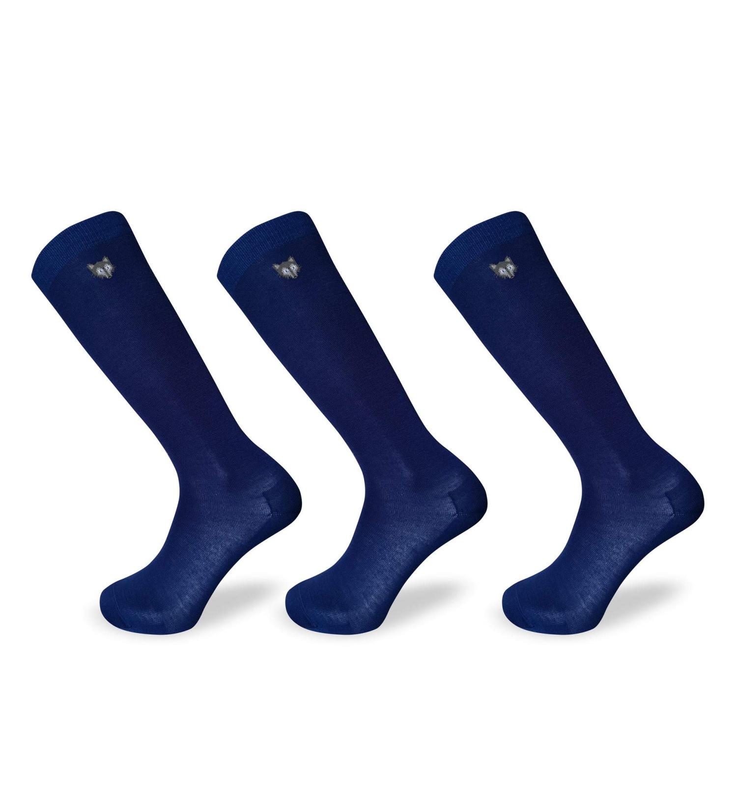TEAM MAGNUS Tundra Wolf Knee Socks - 3 Pairs 80% Wool Thin Thermal Navy (Size 25-28) - International Shipping Available - Buy Online on GoSupps.com