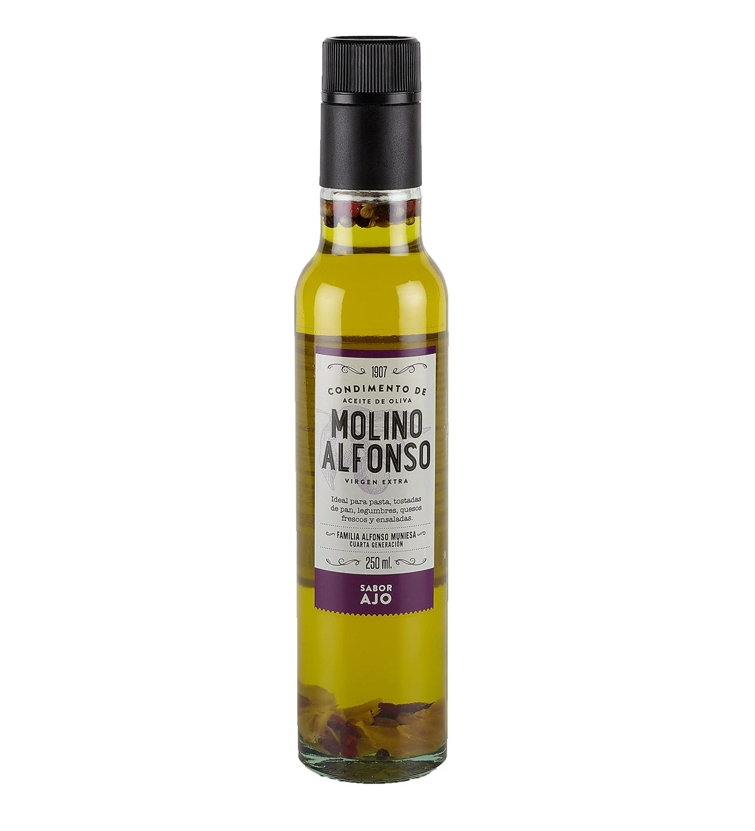 Alfonso Mill Olive oil flavored with garlic 250 ml Molino Alfonso - Buy Online on GoSupps.com