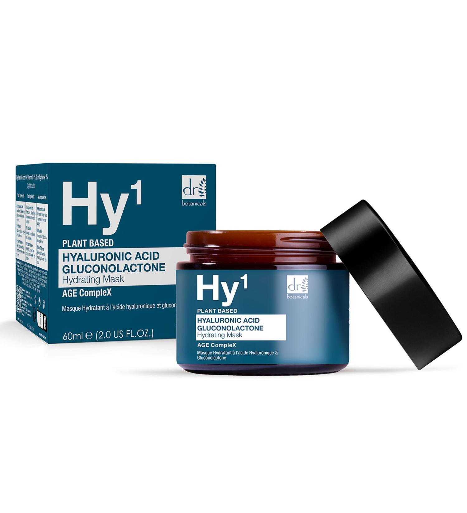 Dr BOTANICALS Hyaluronic Acid & Gluconolactone Hydrating Anti-Aging Facial Mask | Reduce Wrinkles Renew Gentle Exfoliate and Revitalize Skin with Nourishing Hyaluronic Acid Mask - Buy Online on GoSupps.com