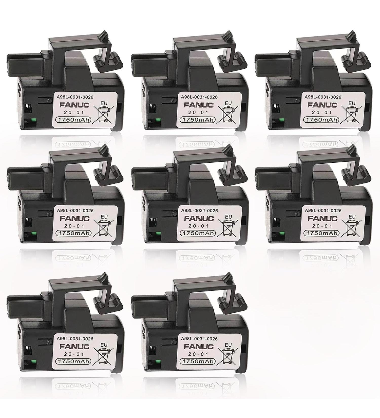 Buy 8-Pack 3V A98L-0031-0026 Battery Replacement for FANUC A02B-0309-K102 | 1750mAh Non-Rechargeable PLC Battery - International Shipping Available - Buy Online on GoSupps.com