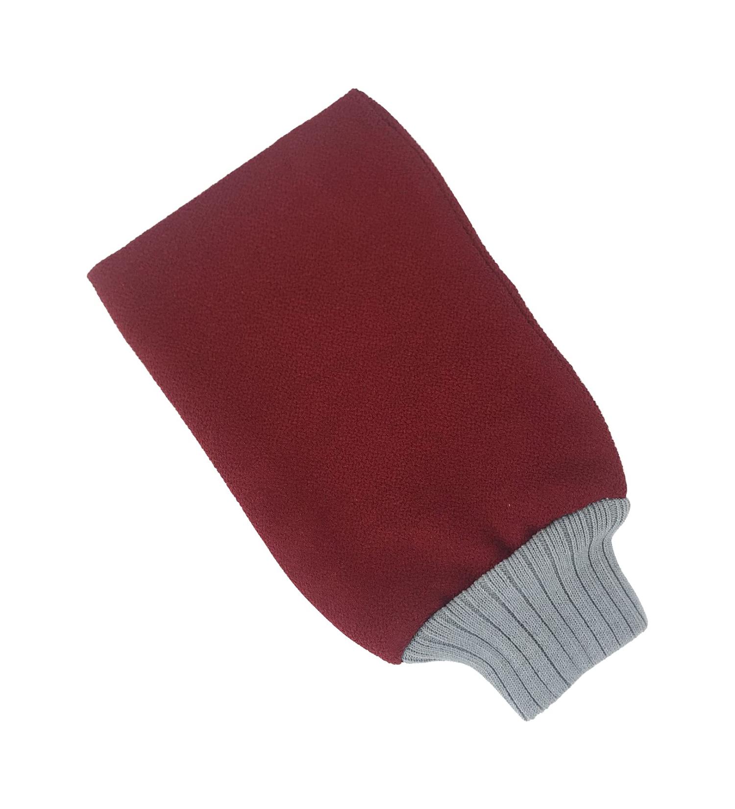 Exfoliating Bath Mitt Gloves for Men & Women | Double-Sided Skin Exfoliation | Remove Dry Skin | 9.4x5.1 Inch Red Rubbing Towel - Buy Online on GoSupps.com