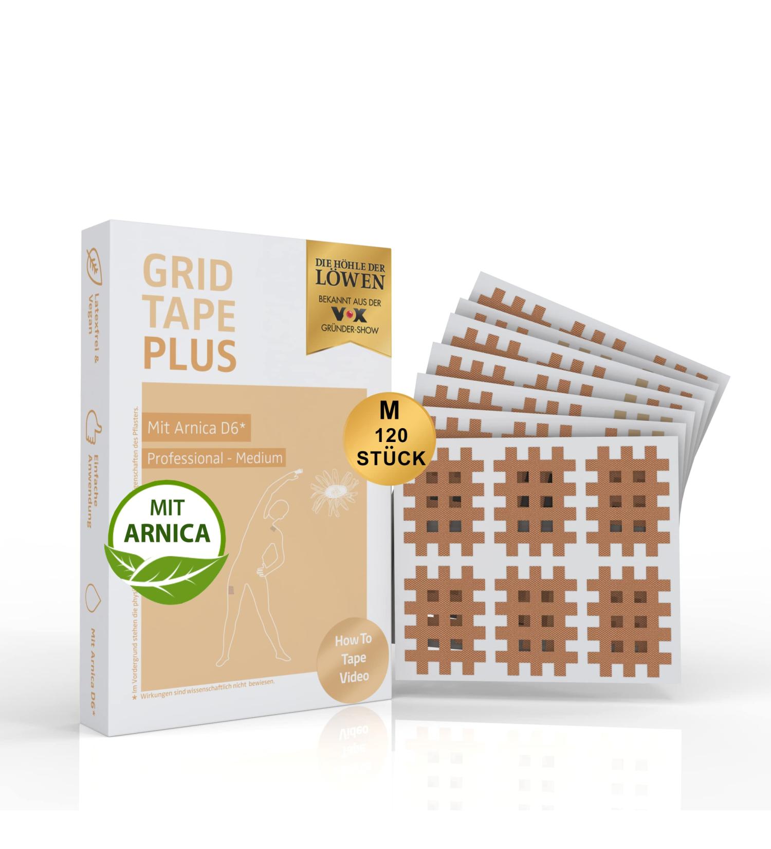 Aktimed Grid Tape Plus - Professional Patent-Based Lattice Tape with Arnica D6 | Acupuncture & Pain Relief | Dermatologically Tested CroSstape  - Buy Online on GoSupps.com