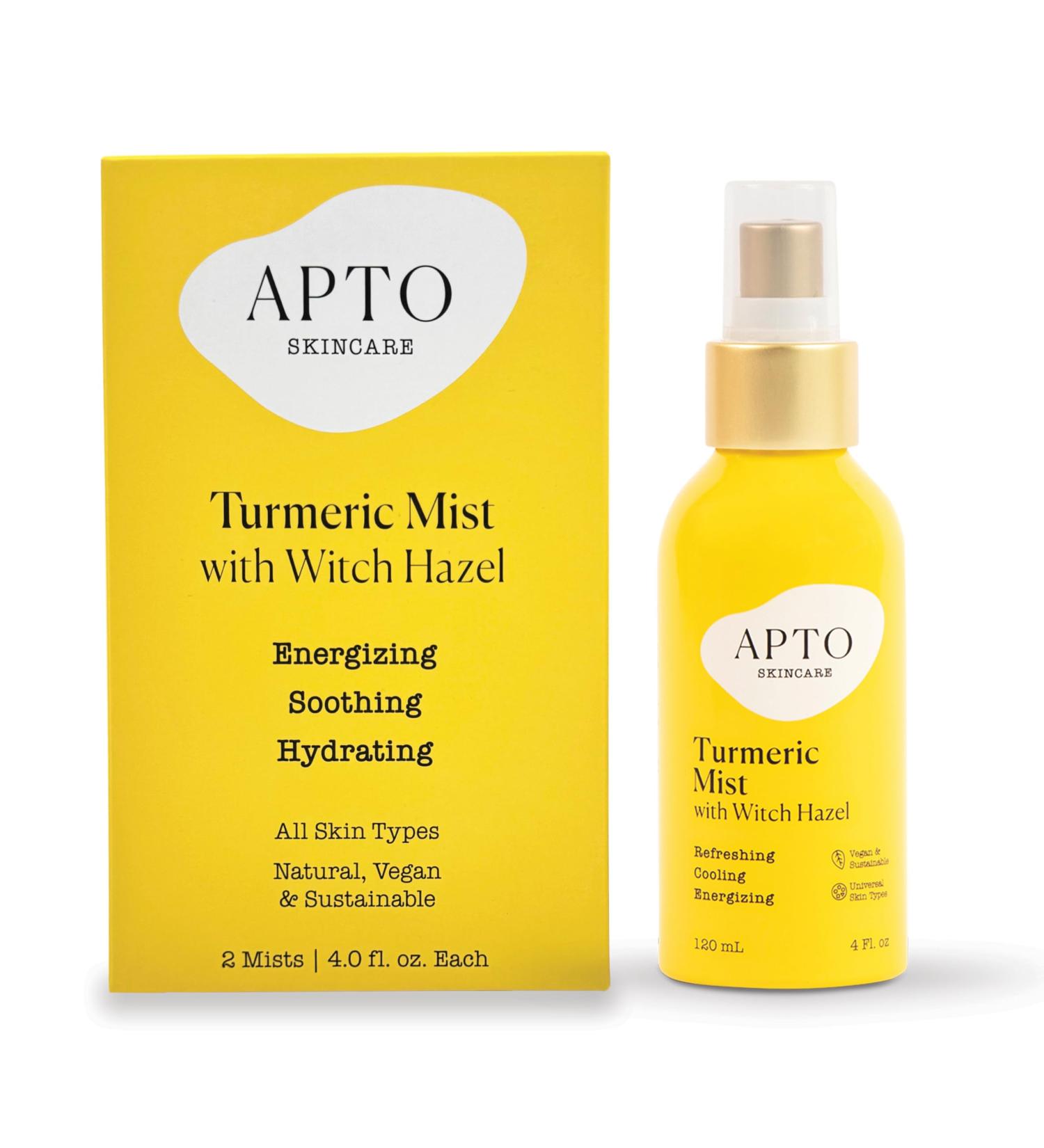 APTO 2-Pack of Turmeric Mist with Witch Hazel Reviving Hydrating & Brightening Facial Spritz 4 fl. oz. Each - Buy Online on GoSupps.com