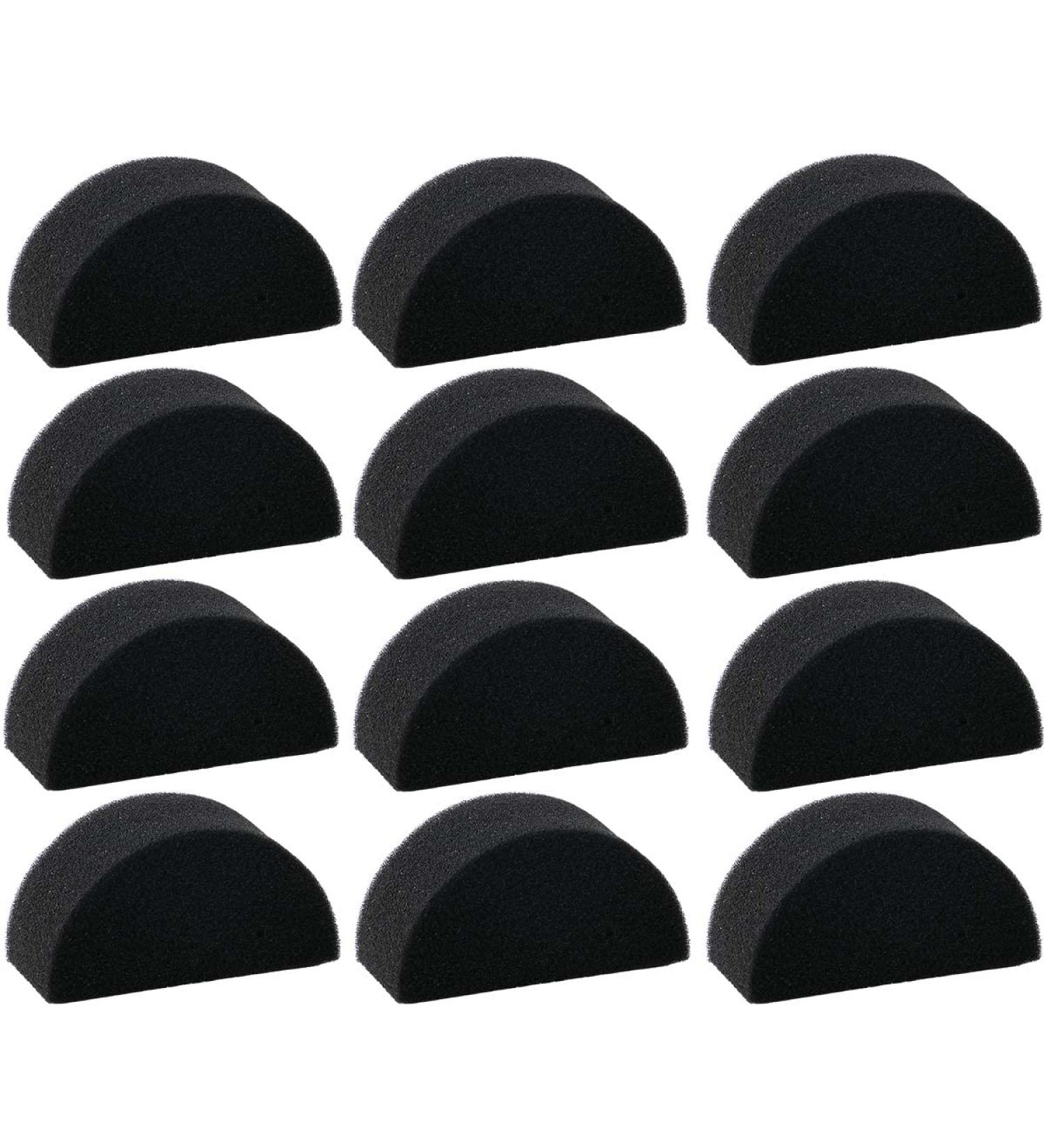 Bowitzki Face Paint Sponges - 12 Black Half Moon Sponges for Art & Body Painting - Ideal for Creative Face Painting Projects - Buy Online on GoSupps.com