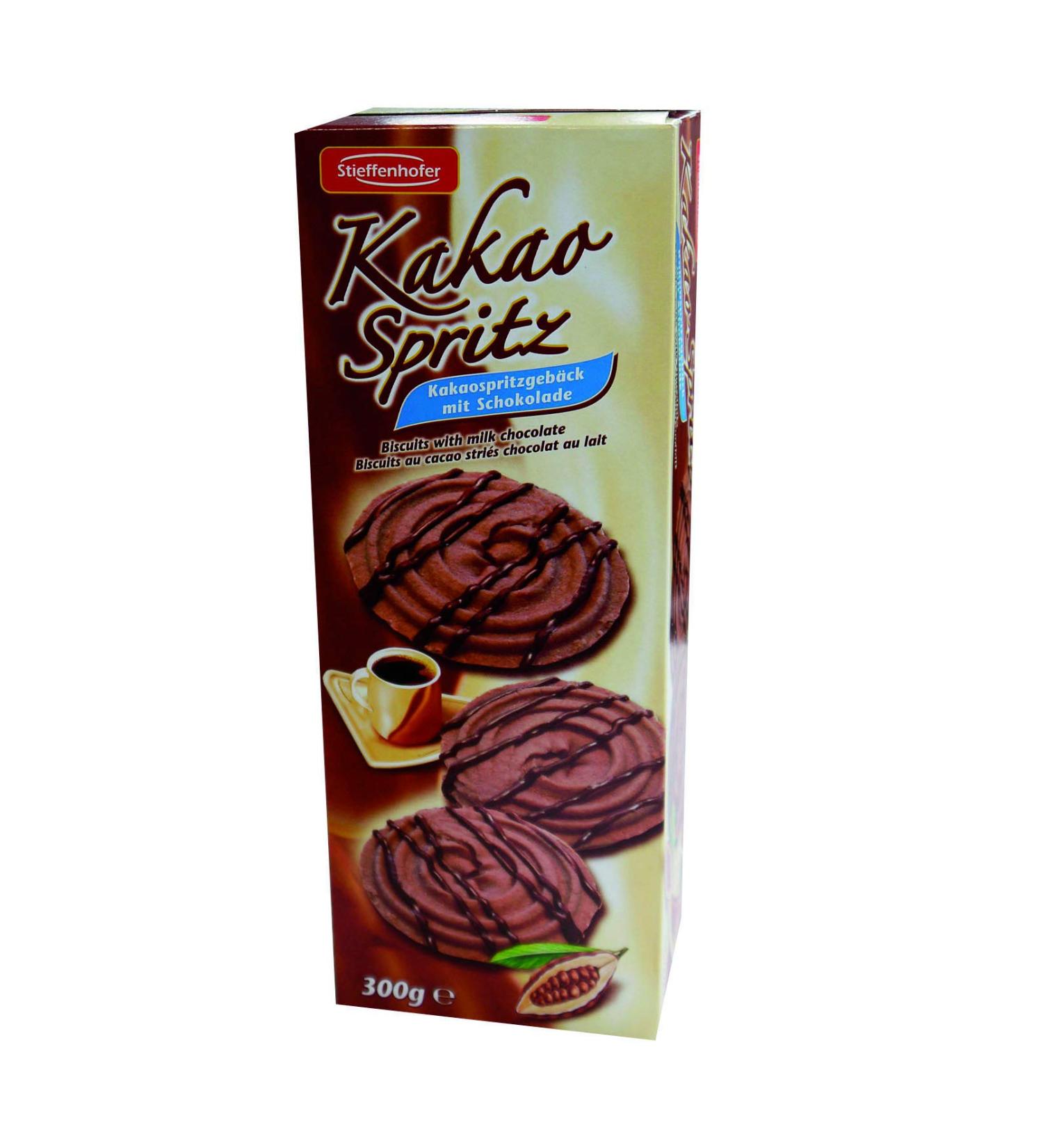 Stieffenhofer Cocoa Spritz Cookies with Chocolate - 300g | Delicately Baked International Treats - Buy Online on GoSupps.com