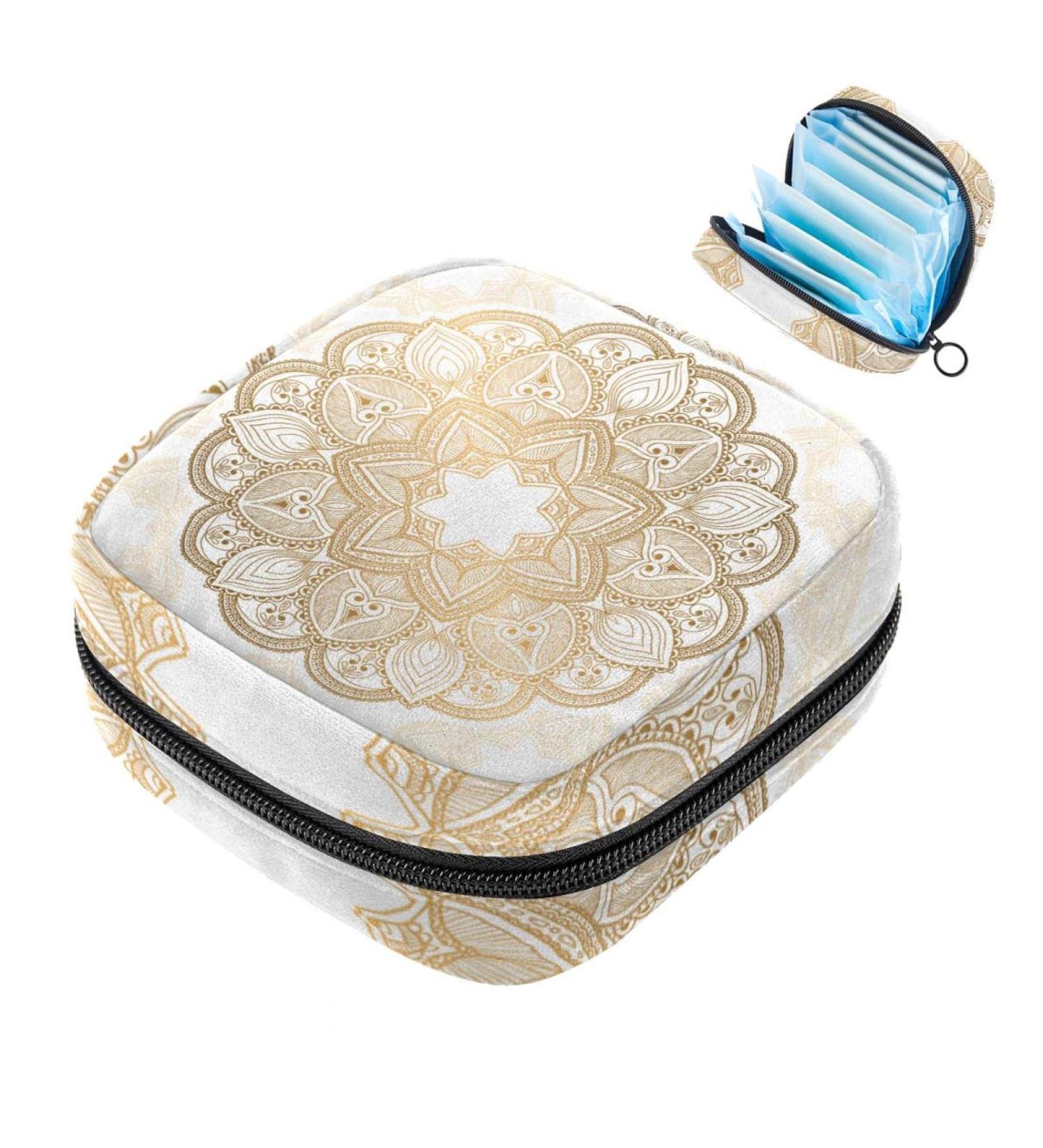Stylish Storage Bags for Women's Bandages | Golden Mandala Menstrual Cup & More - Perfect for First Period Essentials - Buy Online on GoSupps.com