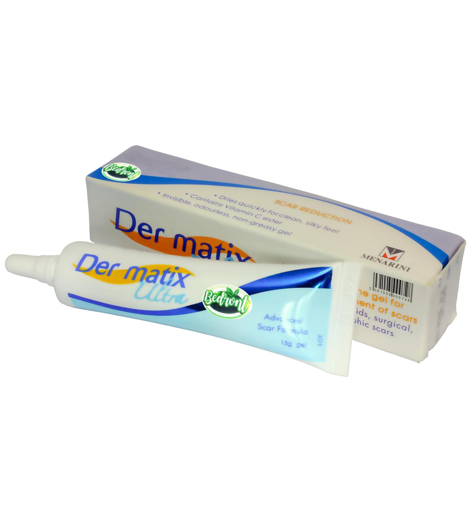 1 Tube (15 Grams) of Der matix Ultra Advanced Scar Formula Advanced Silicone Gel for Cosmetic Improvement of Keloids Surgical Burn & Hypertrophic Scars Made in USA