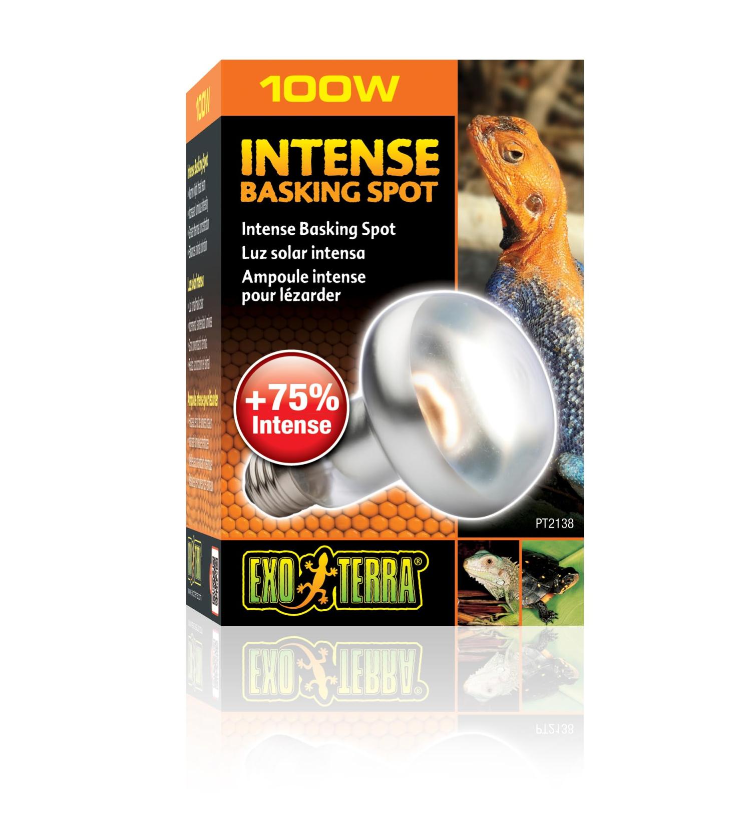 Exo Terra Intense Basking Spot Lamp 100W - R25 E27 Heat Spot for Reptiles & Amphibians | International Shipping - Buy Online on GoSupps.com